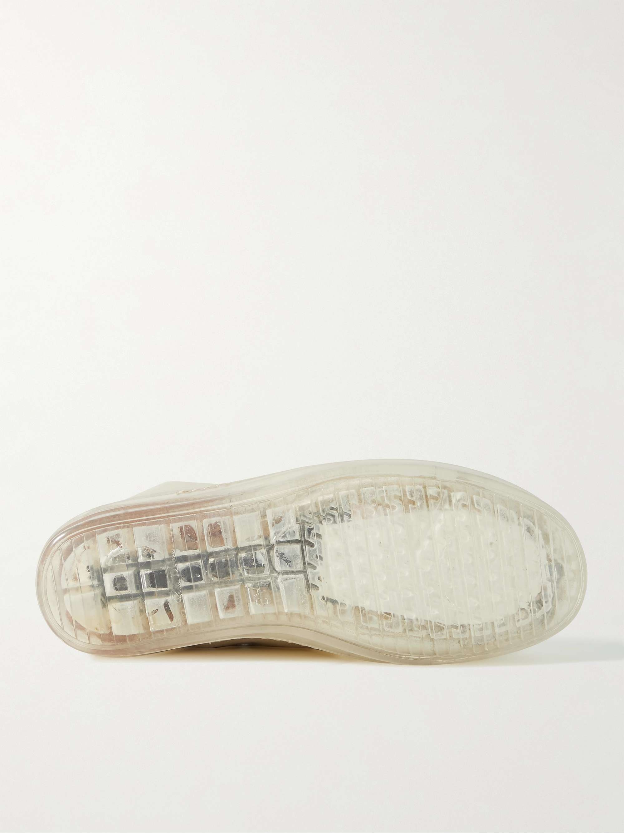 RICK OWENS Leather-Trimmed Rubber Sneakers