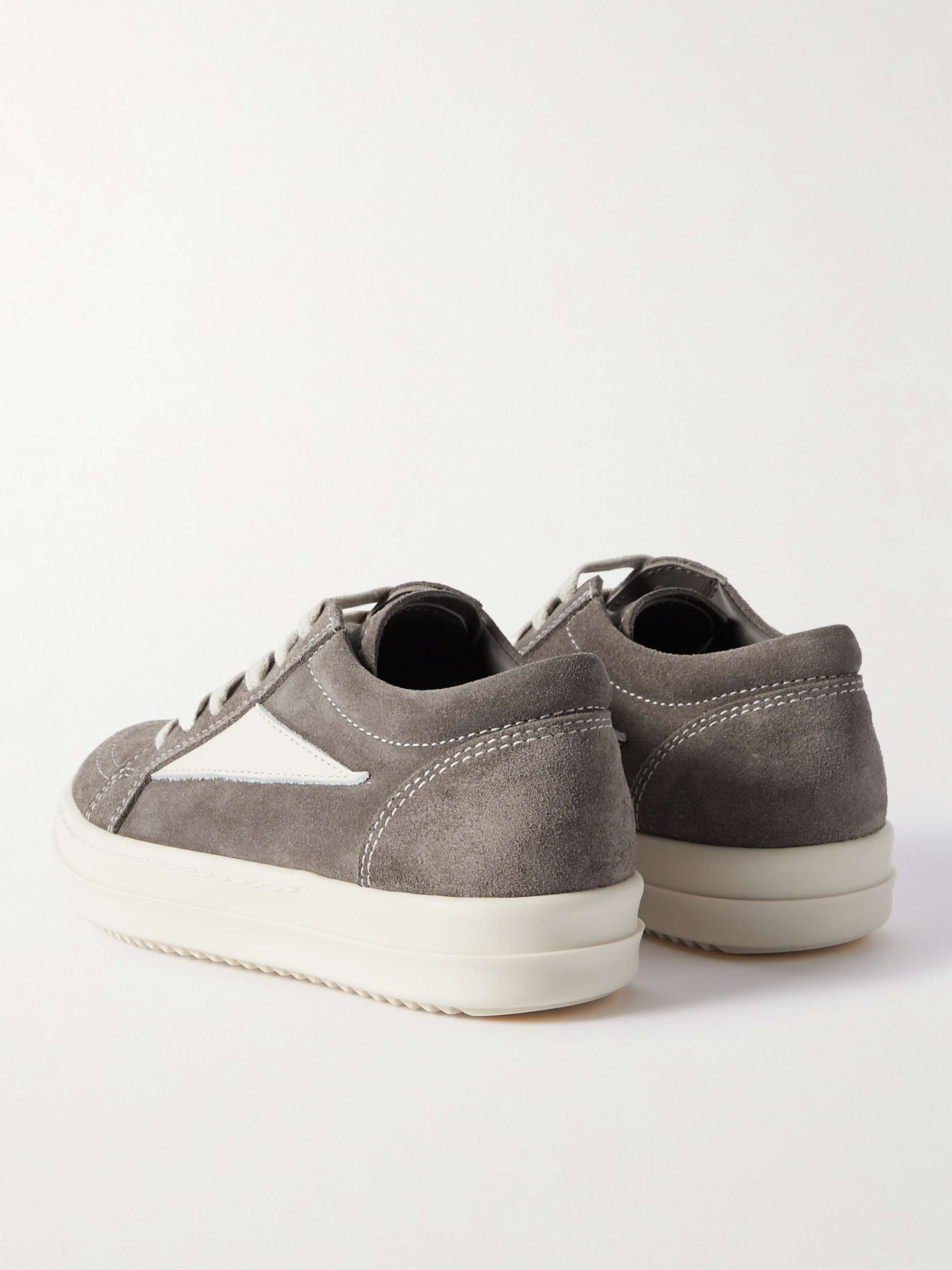 RICK OWENS KIDS Vintage Leather-Trimmed Suede Sneakers