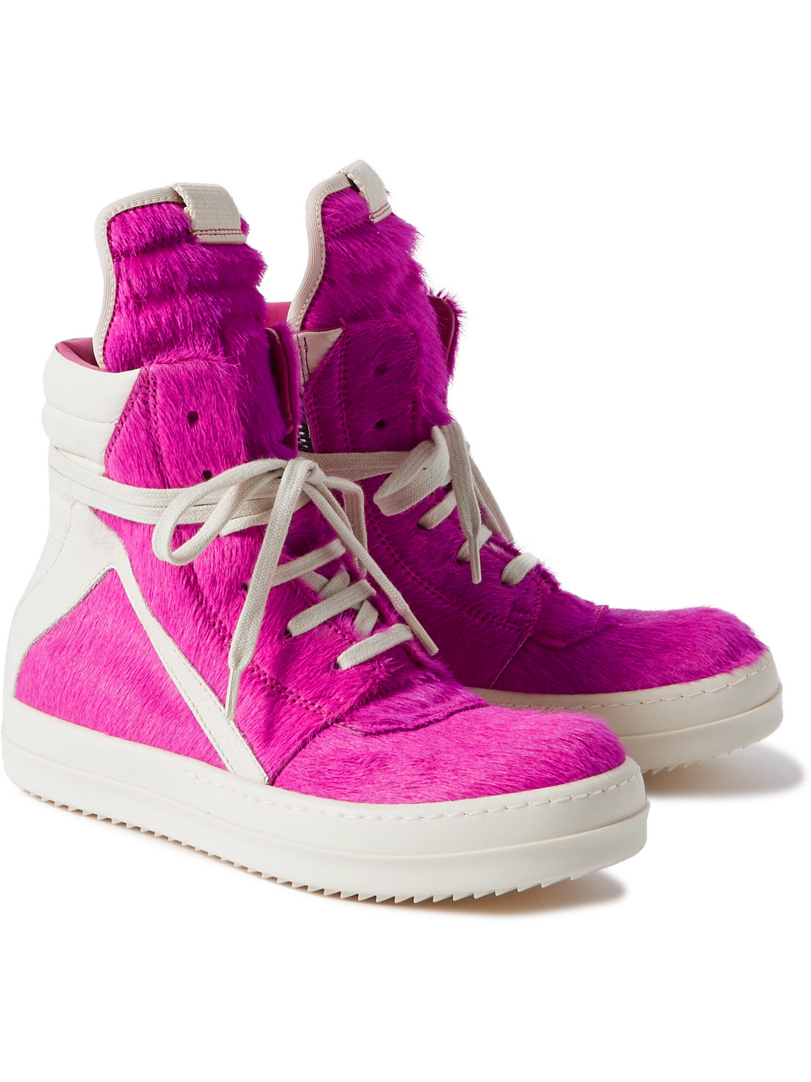 Rick Owens Padded-ankle Sneakers In Pink