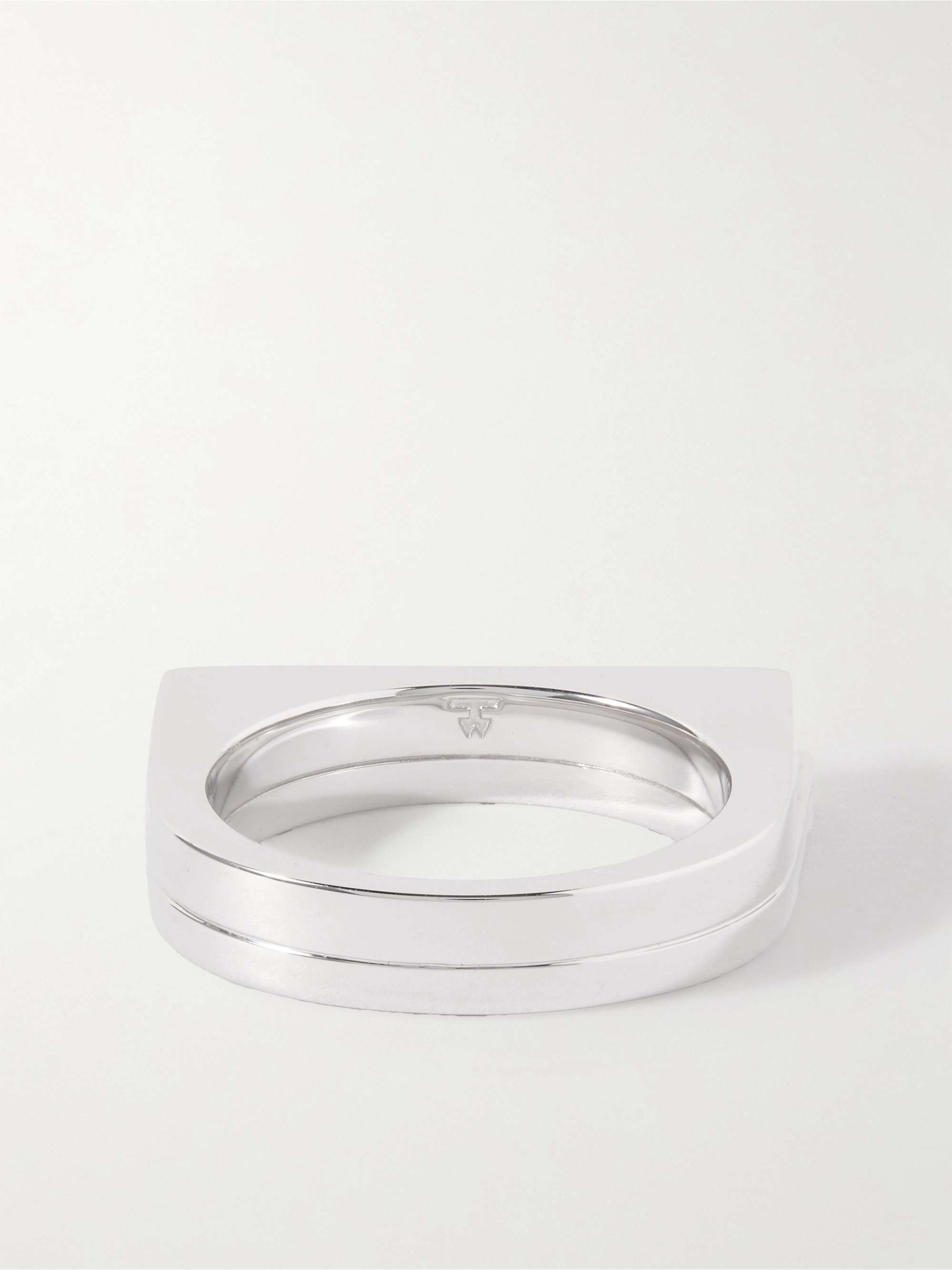 TOM WOOD Step Pinkie Spinel and Rhodium-Plated Silver Ring