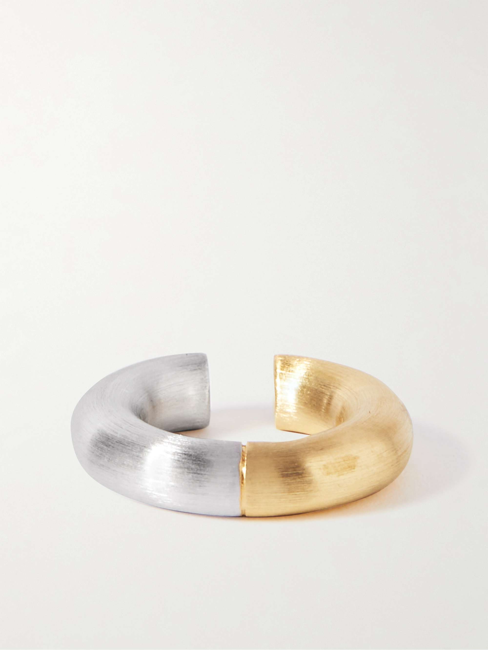 Chunky Gold and Silver Ear Cuff