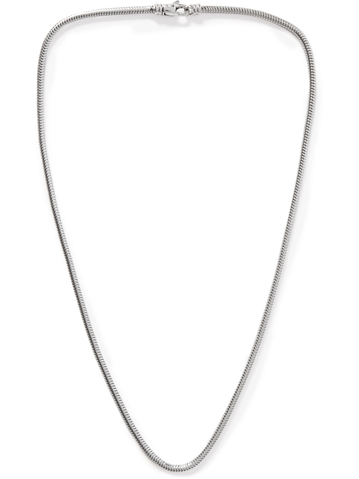 TOM WOOD SNAKE RHODIUM-PLATED SILVER NECKLACE