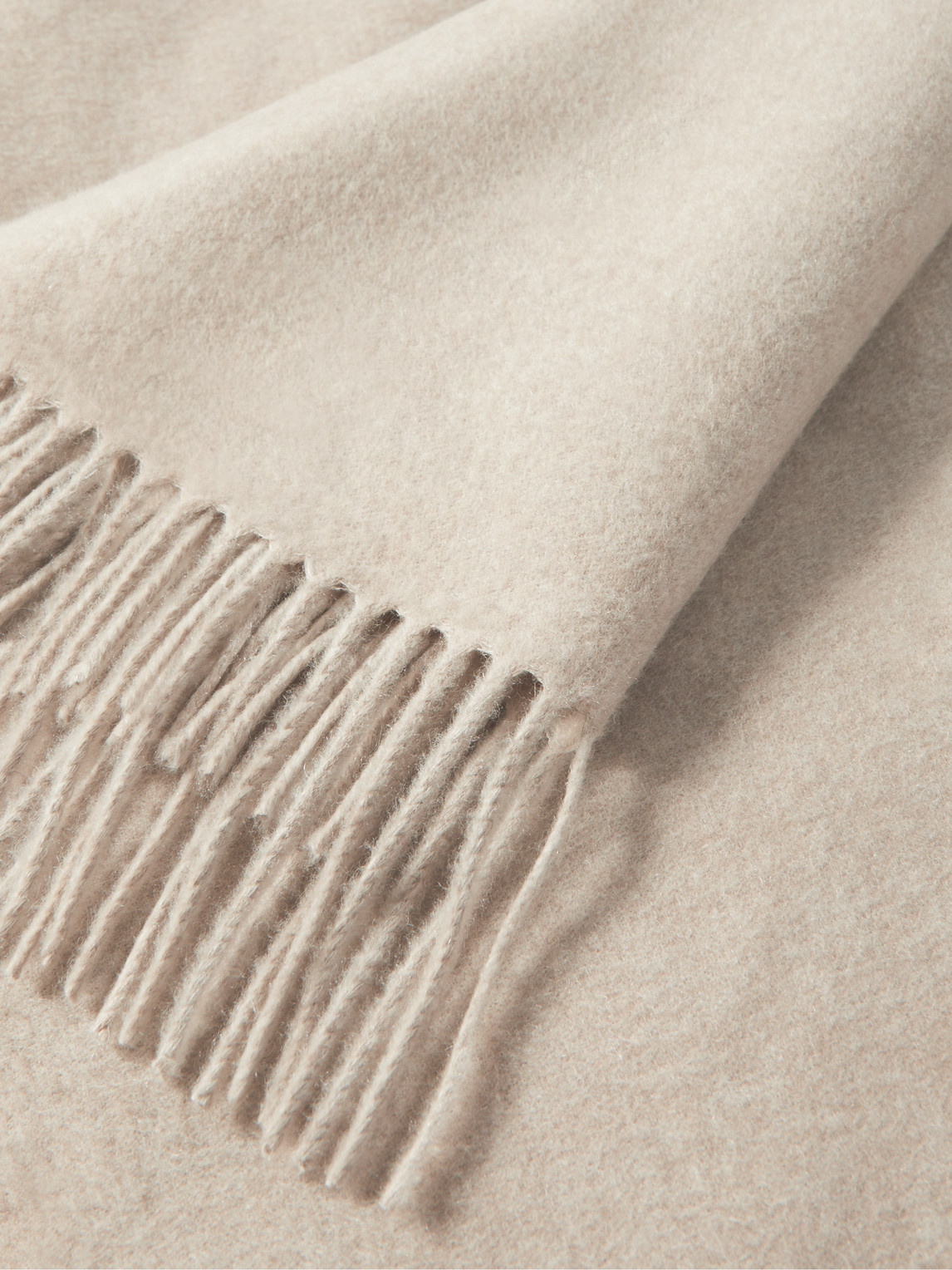 Brunello Cucinelli Fringed Cashmere And Silk-blend Throw In Neutral