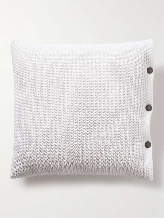 mrporter.com | Sequin-Embellished Ribbed Cashmere Cushion