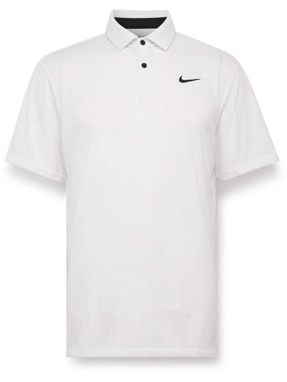 Shop Nike Tour Dri-fit Jacquard Golf Polo Shirt In White