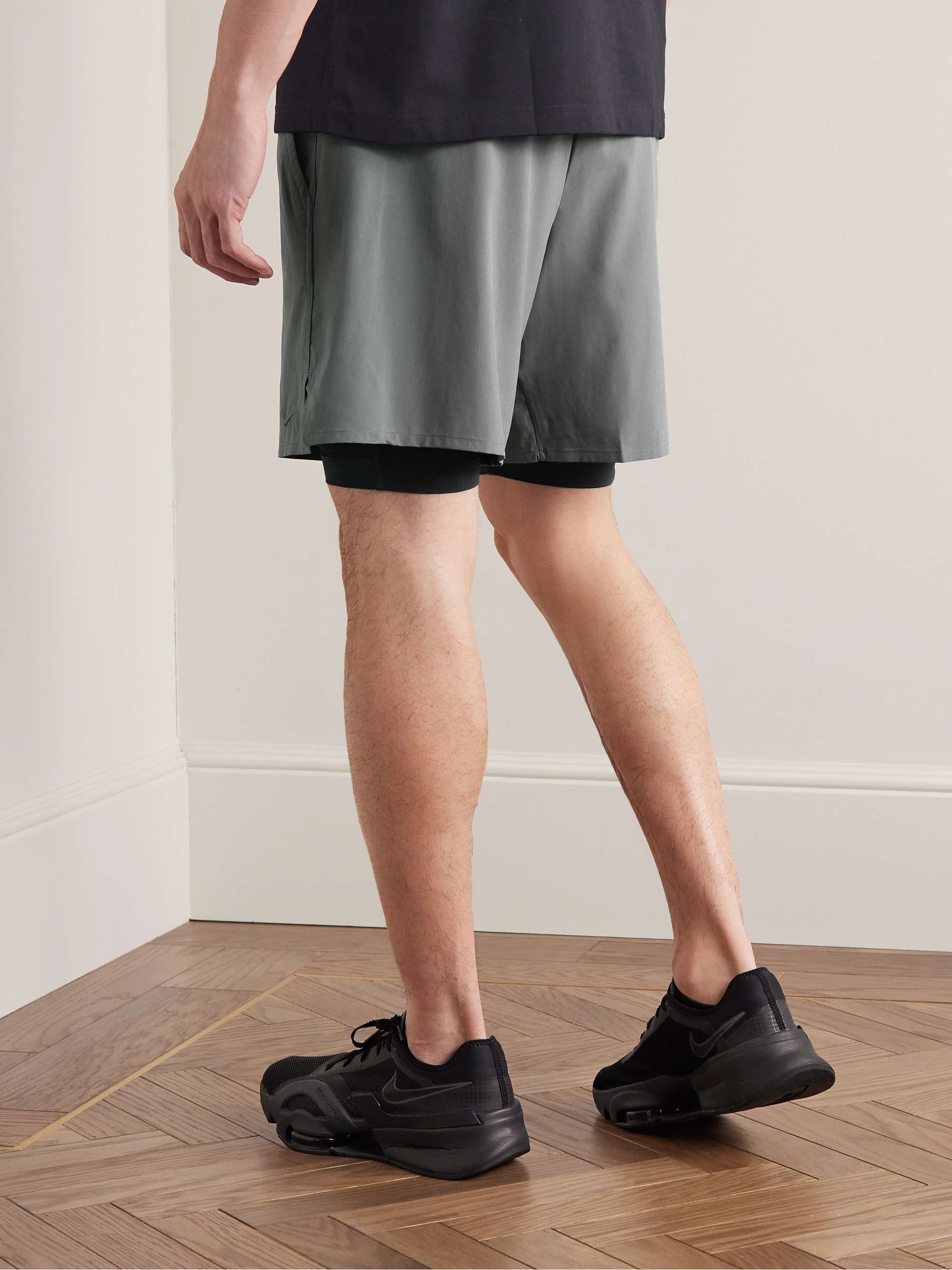 NIKE TRAINING Unlimited 2-in-1 Straight-Leg Dri-FIT Shorts