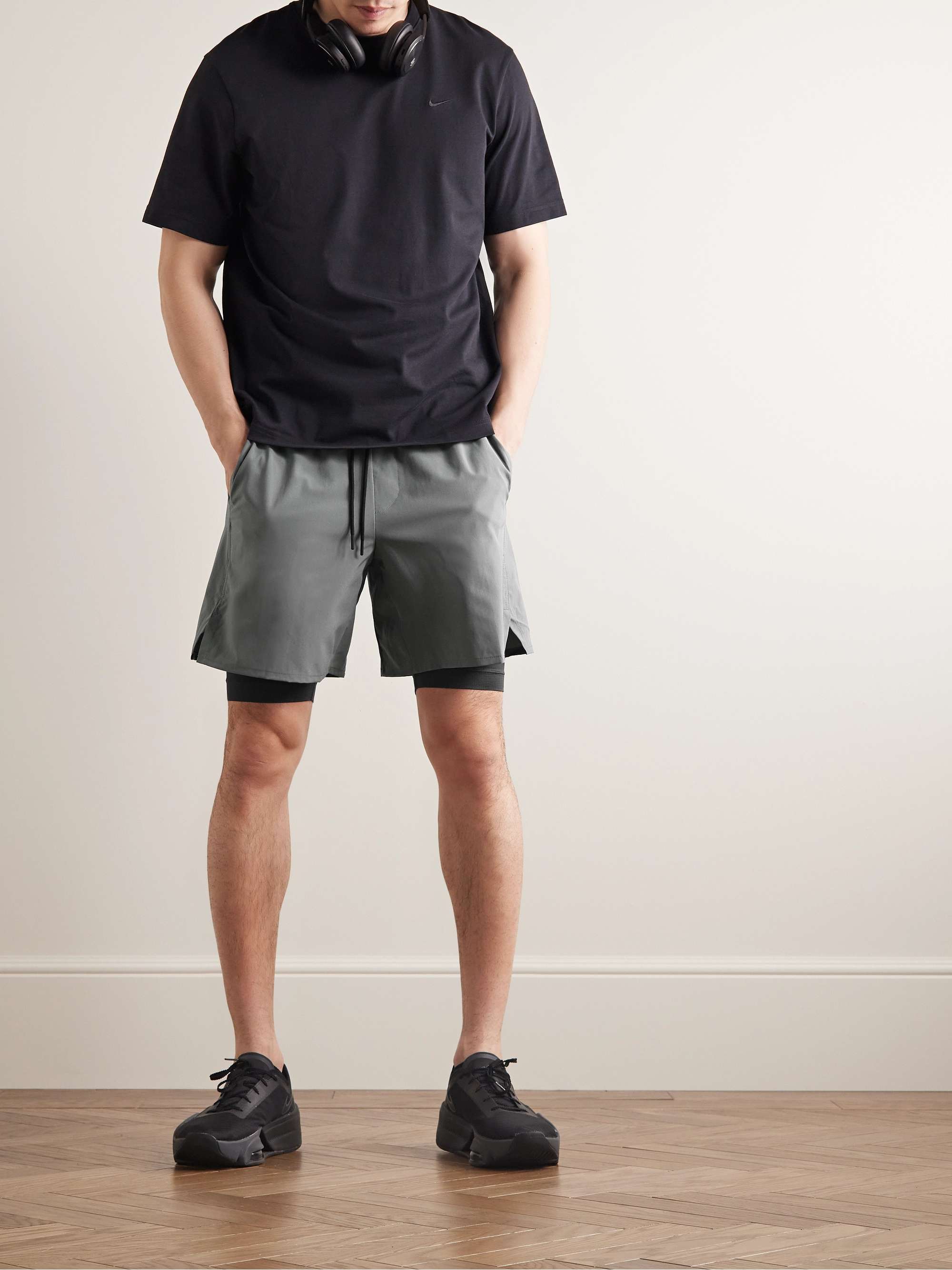 NIKE TRAINING Unlimited 2-in-1 Straight-Leg Dri-FIT Shorts