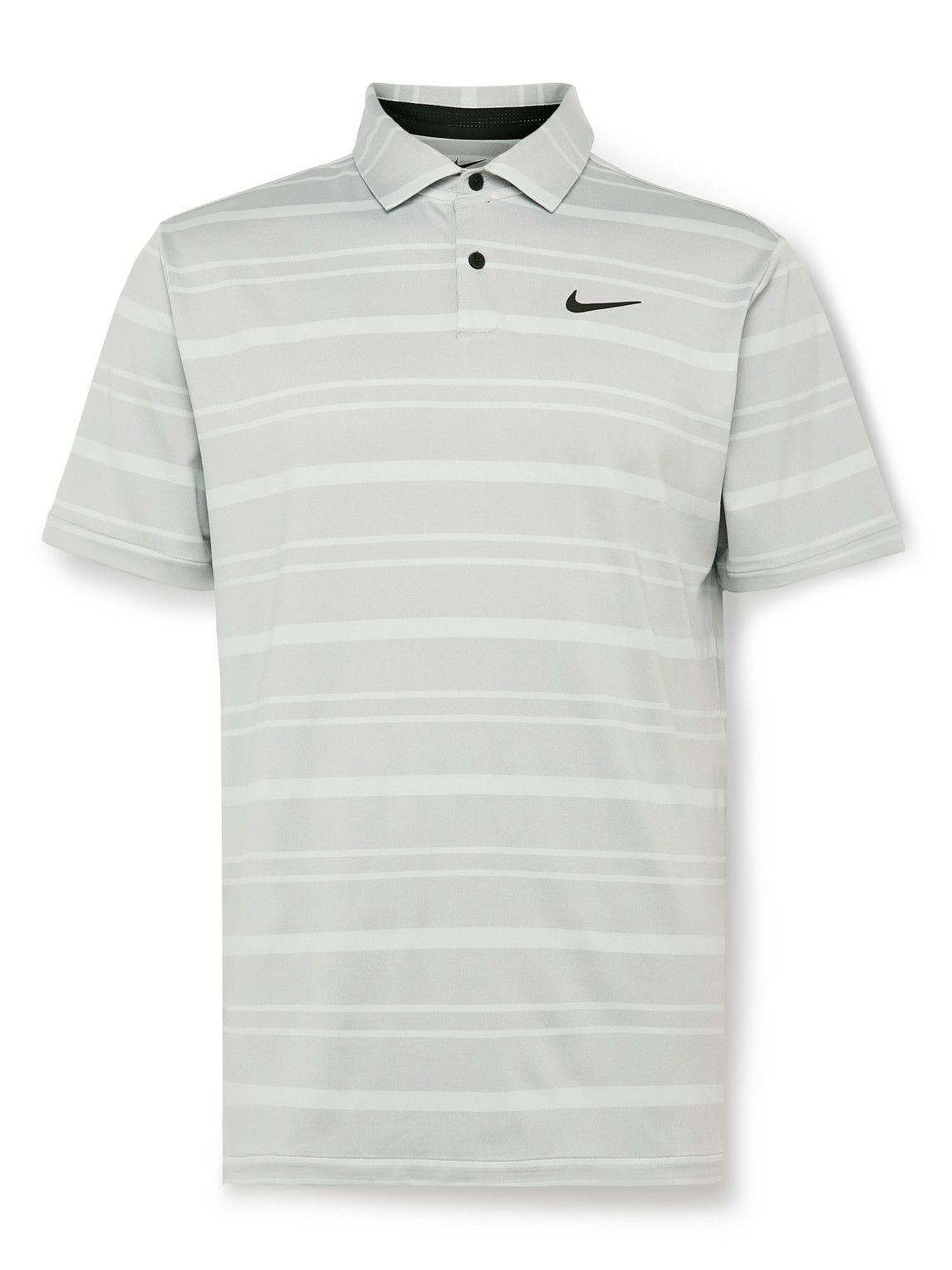 Nike Tour Dri-fit Striped Golf Polo Shirt In Gray