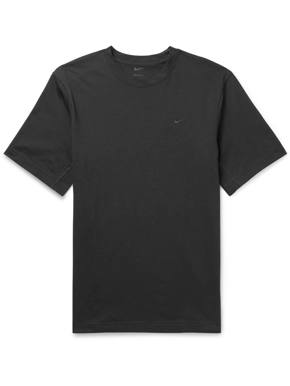 Shop Nike Primary Cotton-blend Dri-fit T-shirt In Black