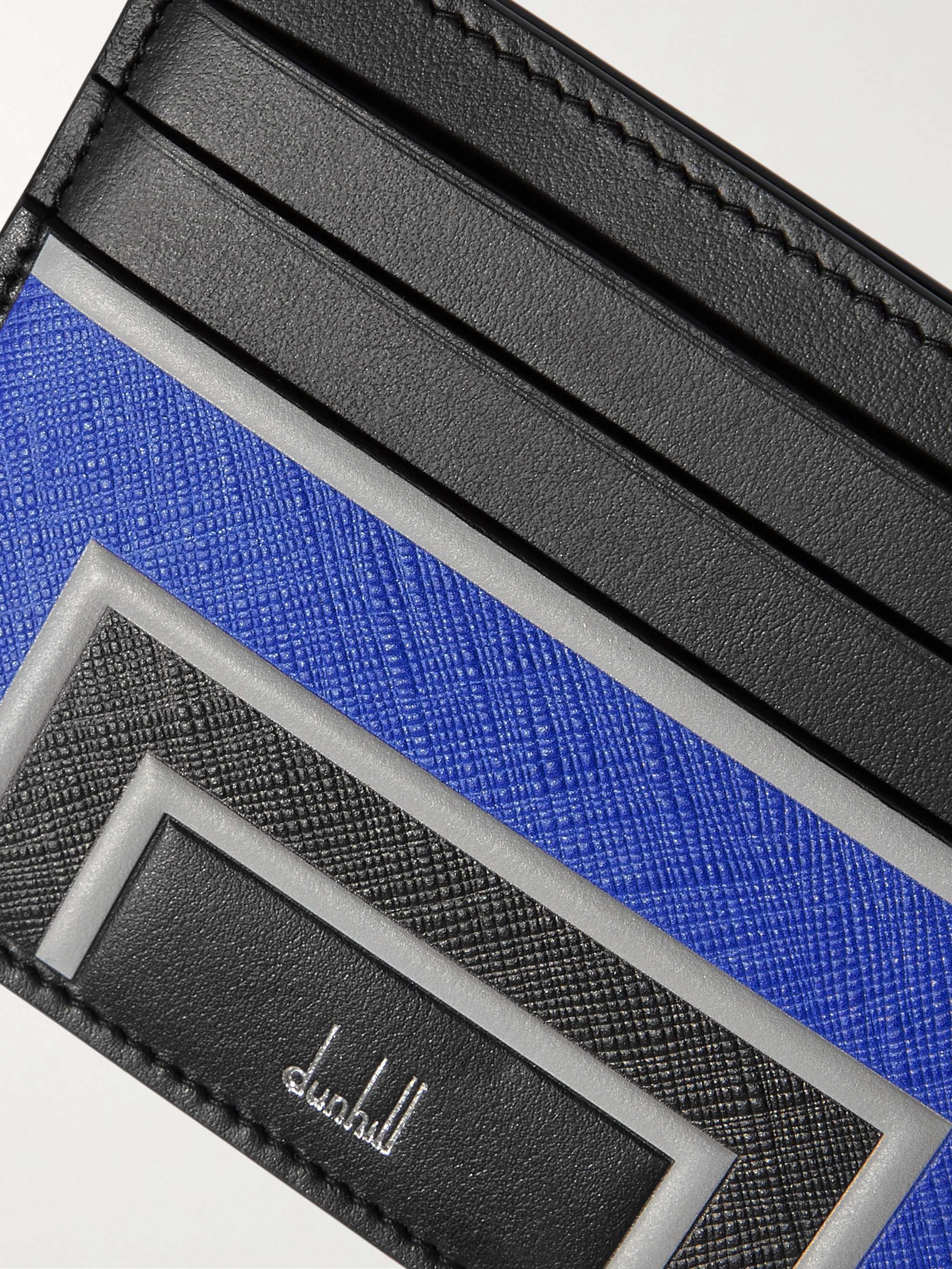 DUNHILL Archive Deco Colour-Block Leather Cardholder