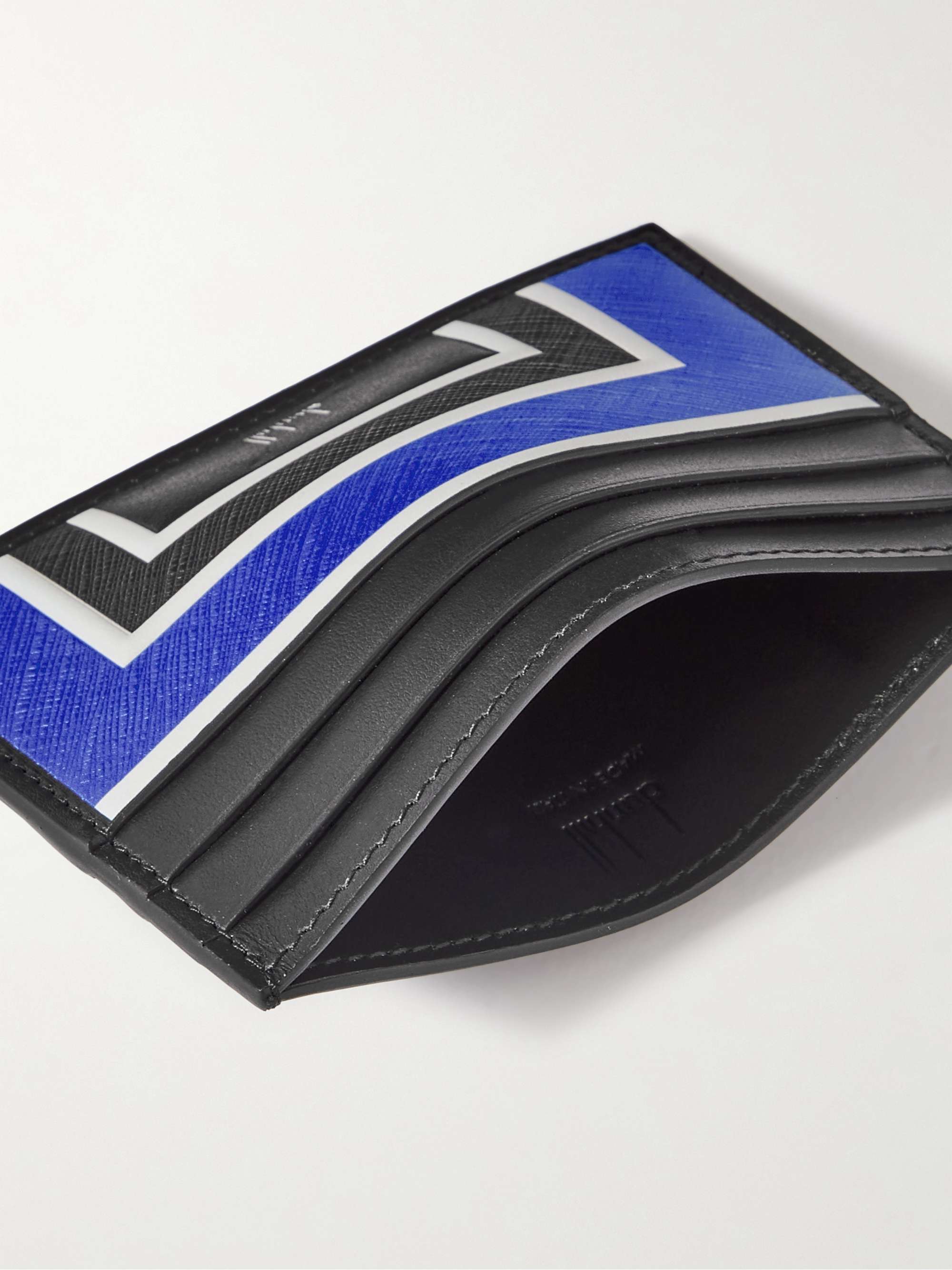 DUNHILL Archive Deco Colour-Block Leather Cardholder