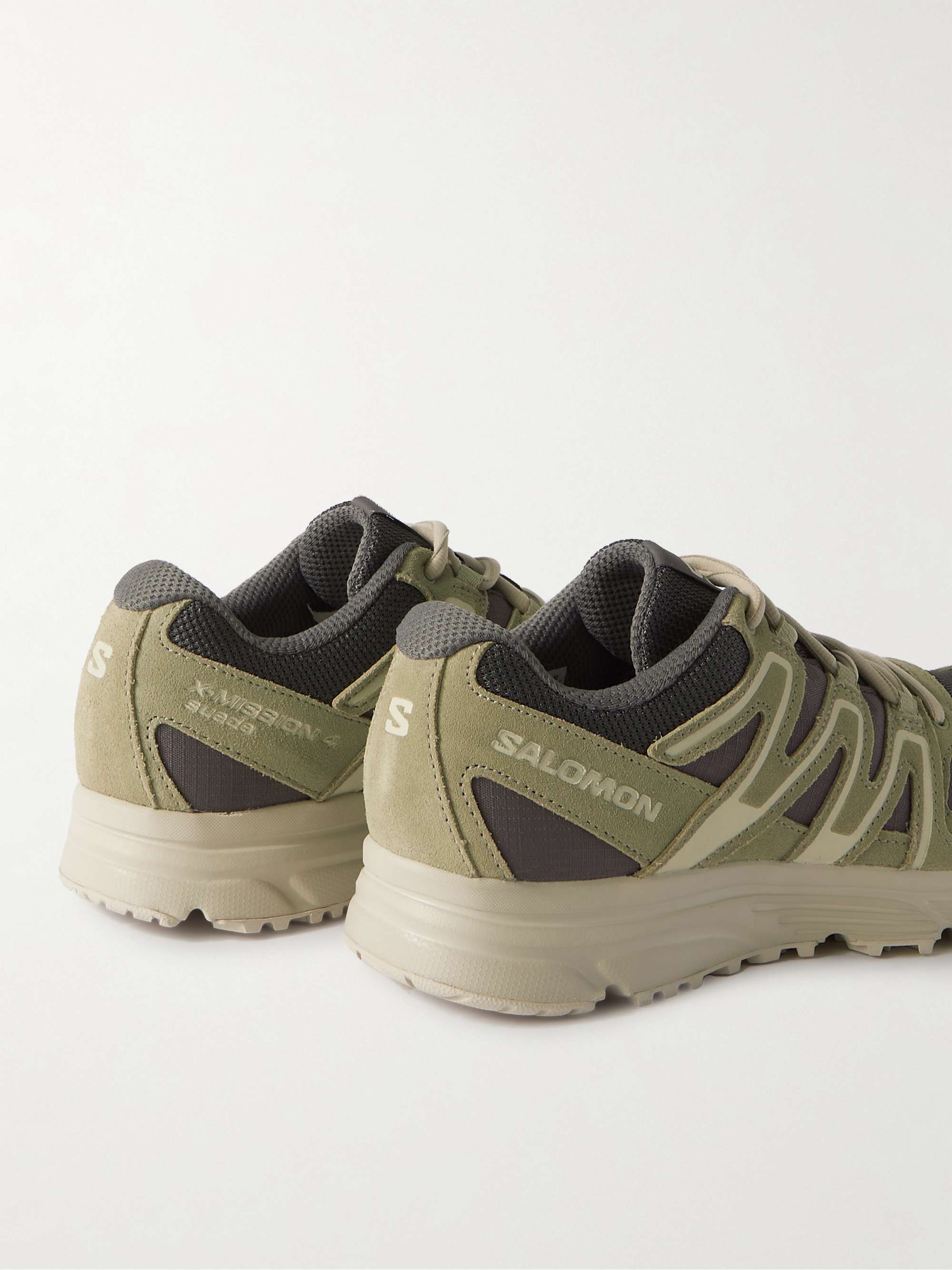 SALOMON X-Mission 4 Suede, Ripstop and Mesh Sneakers for Men | MR 