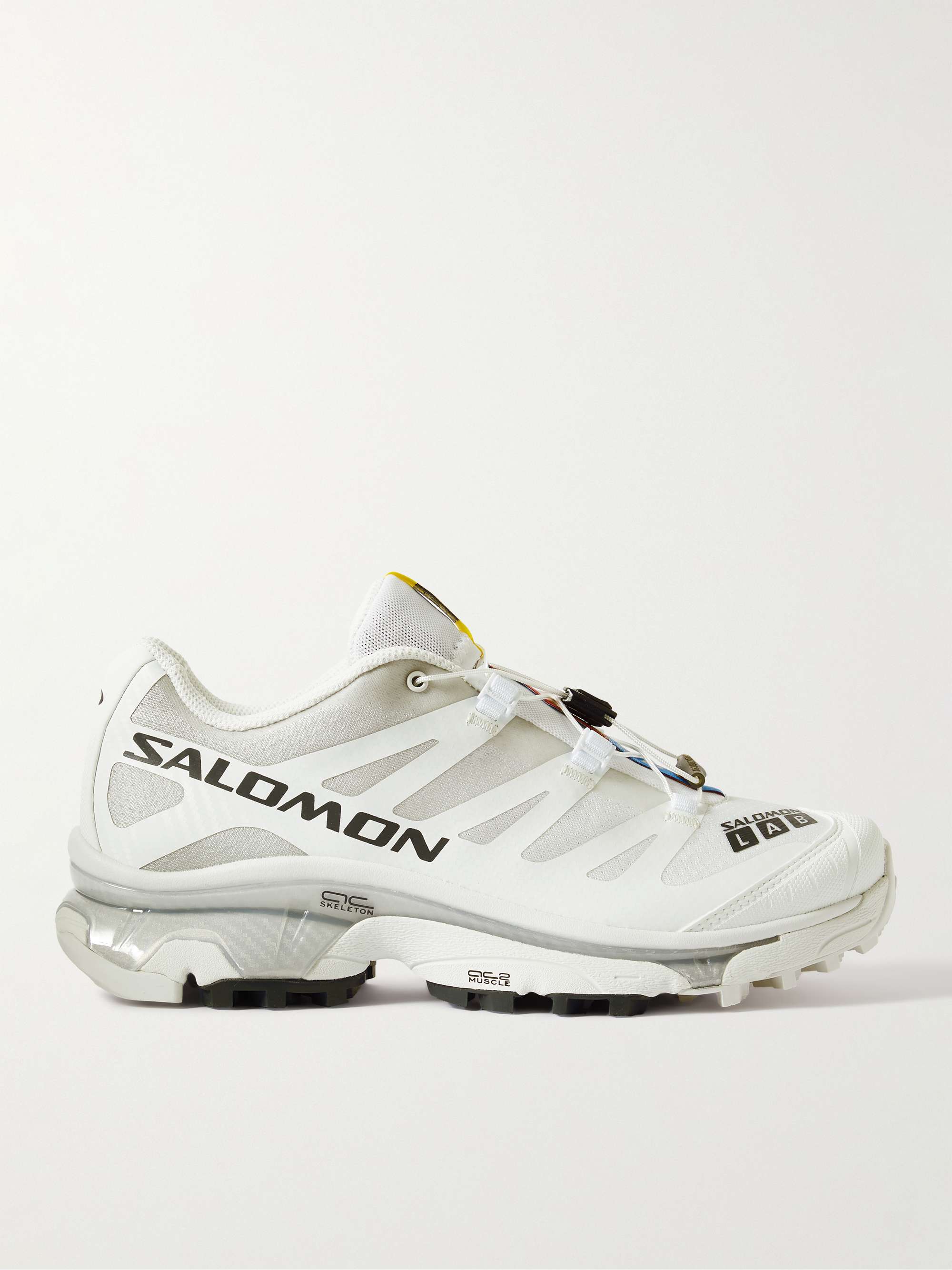 SALOMON XT-4 Rubber-Trimmed Mesh Sneakers,White