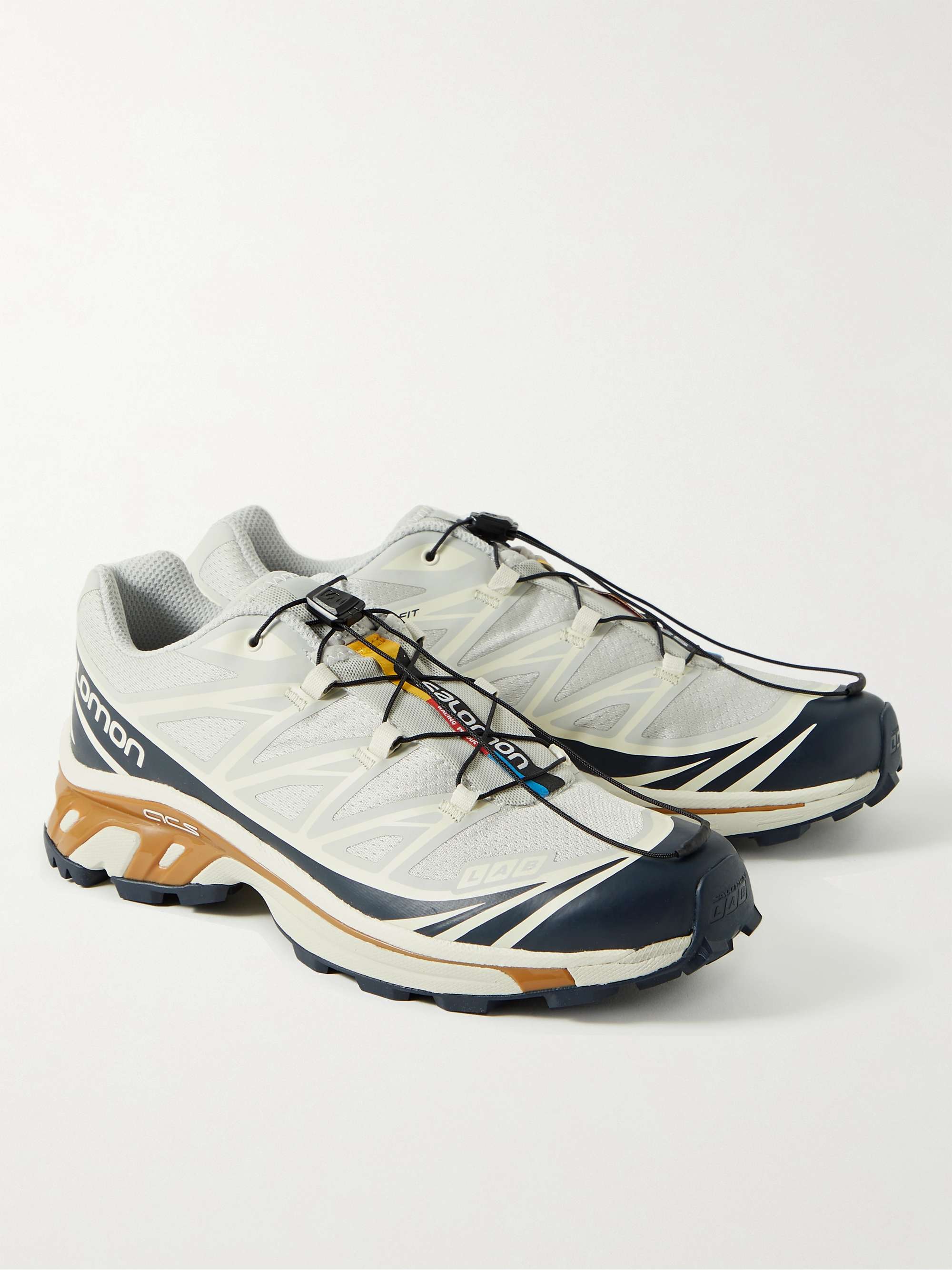 SALOMON XT-6 Advanced Rubber-Trimmed Mesh Sneakers