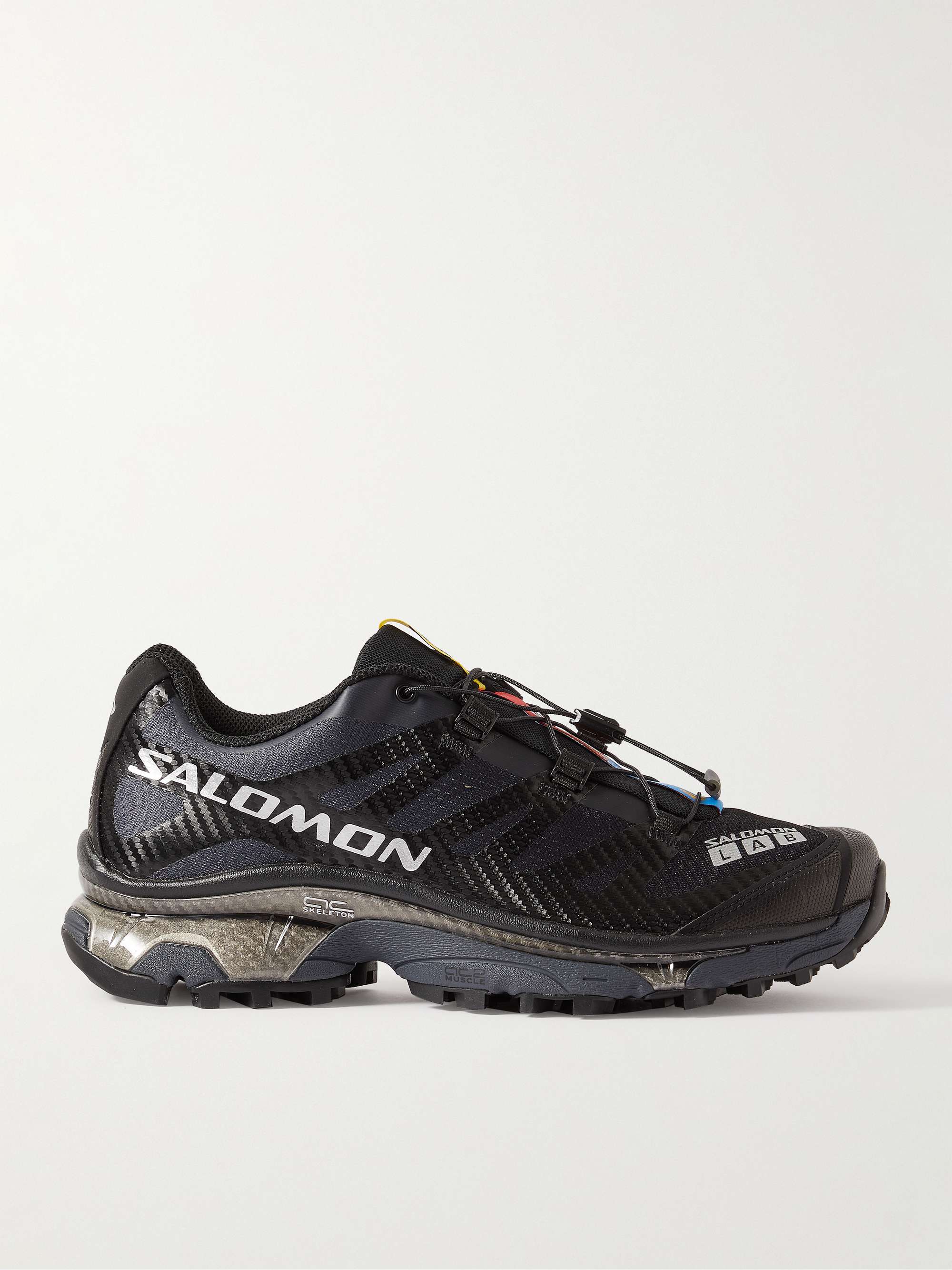 SALOMON XT-4 Rubber-Trimmed Mesh Sneakers,Black