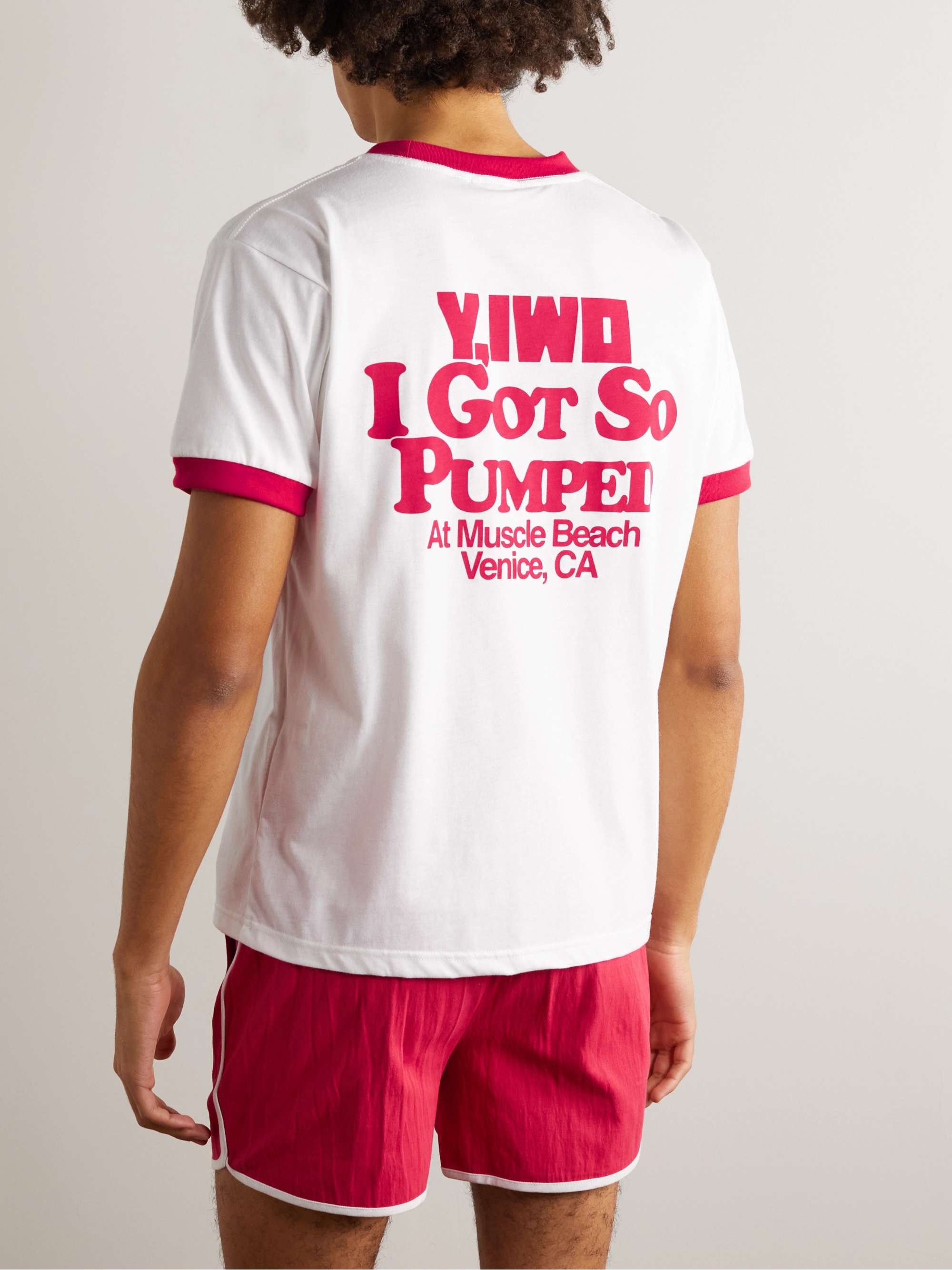 Y,IWO Ringer Printed Cotton-Blend Jersey T-Shirt