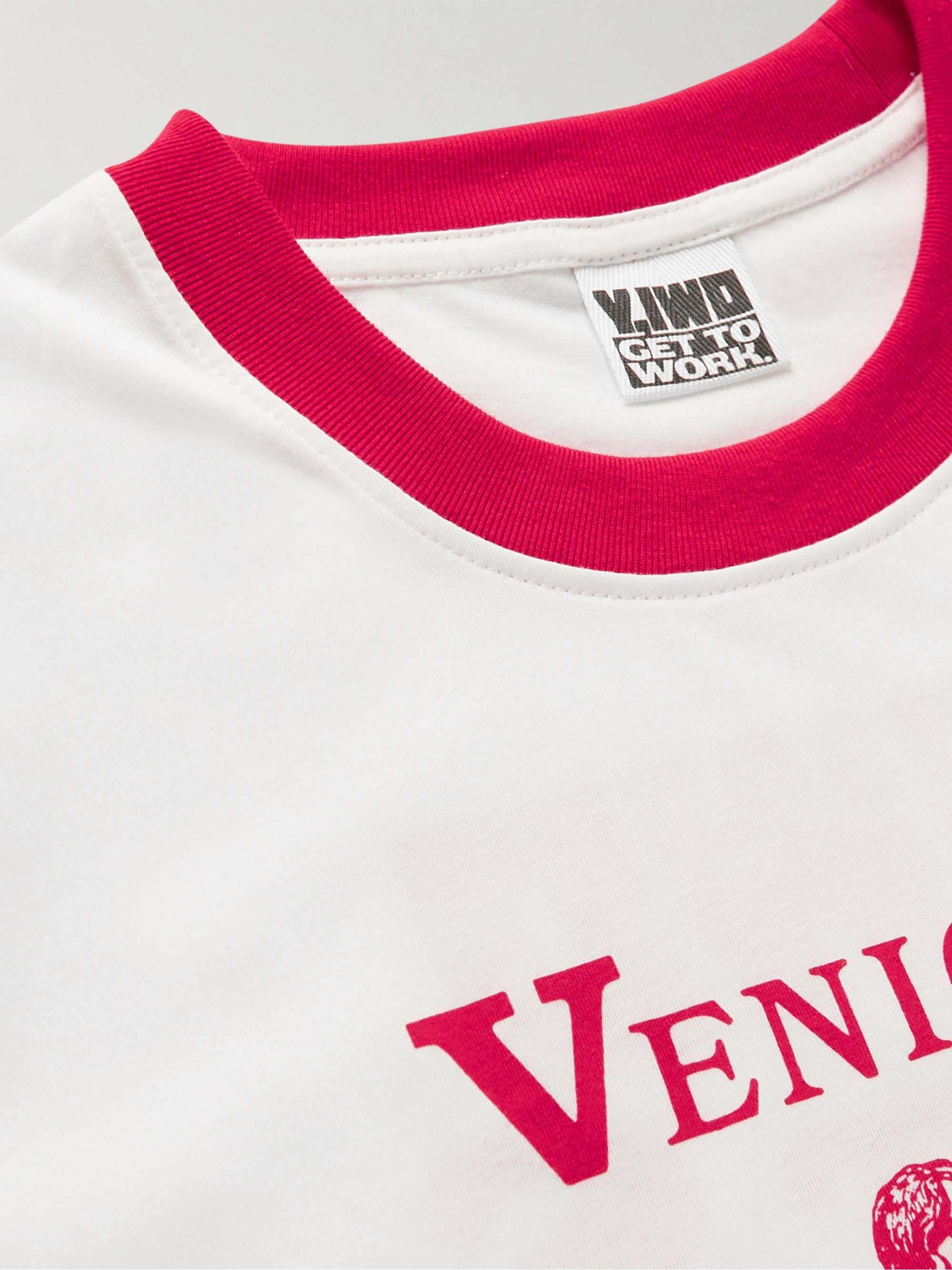 Y,IWO Ringer Printed Cotton-Blend Jersey T-Shirt