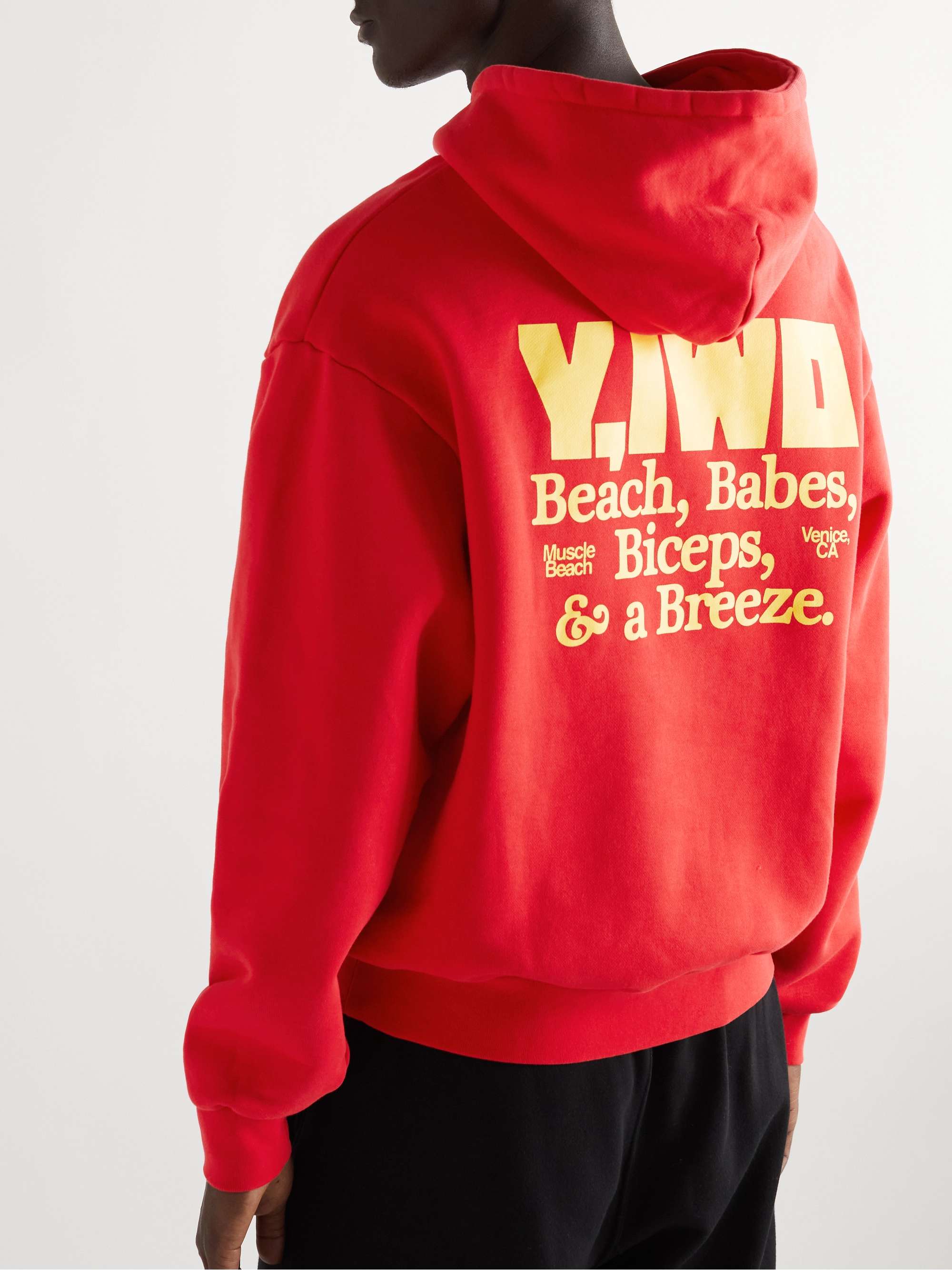 Y,IWO Printed Cotton-Jersey Hoodie