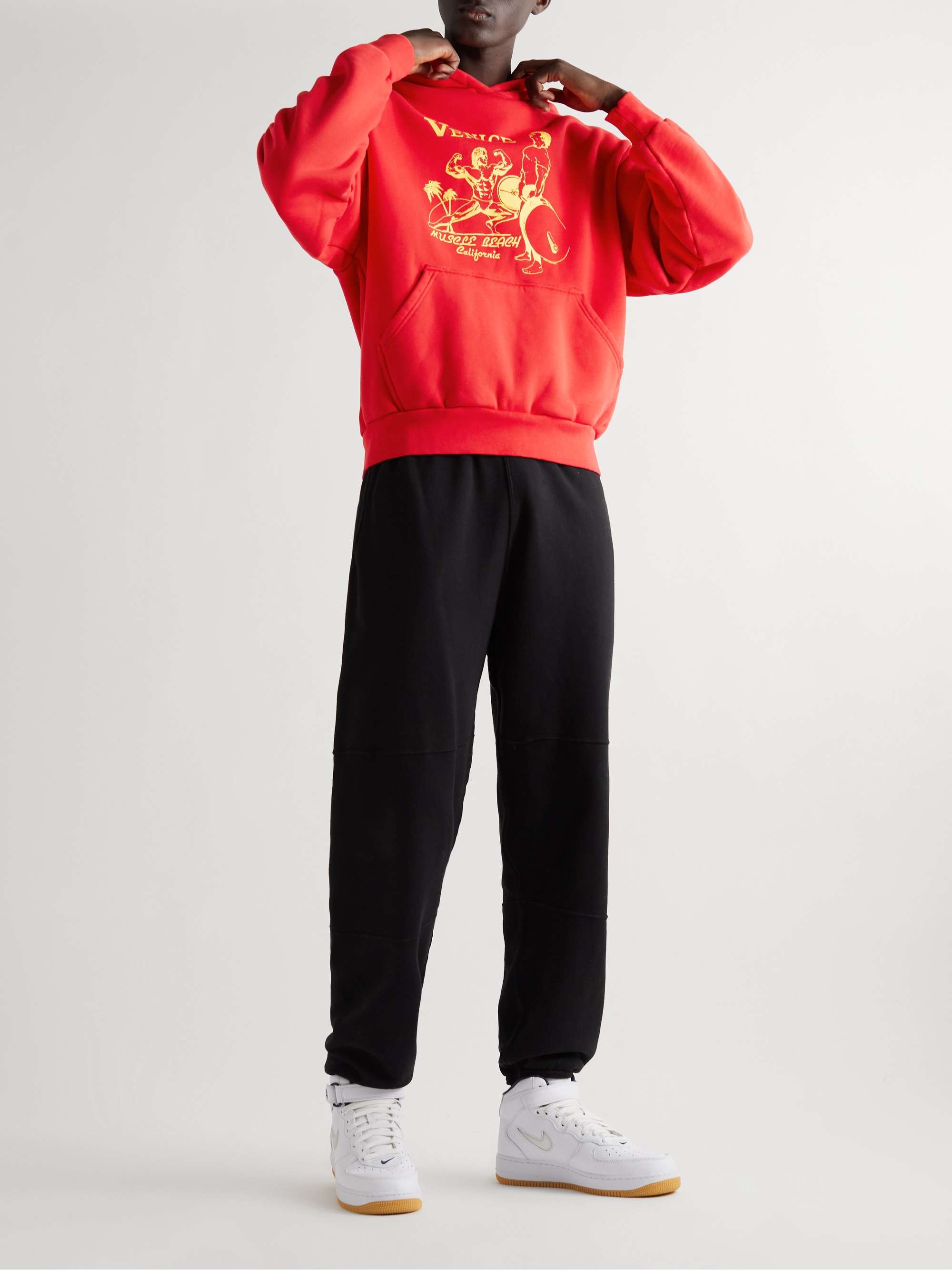 Y,IWO Printed Cotton-Jersey Hoodie