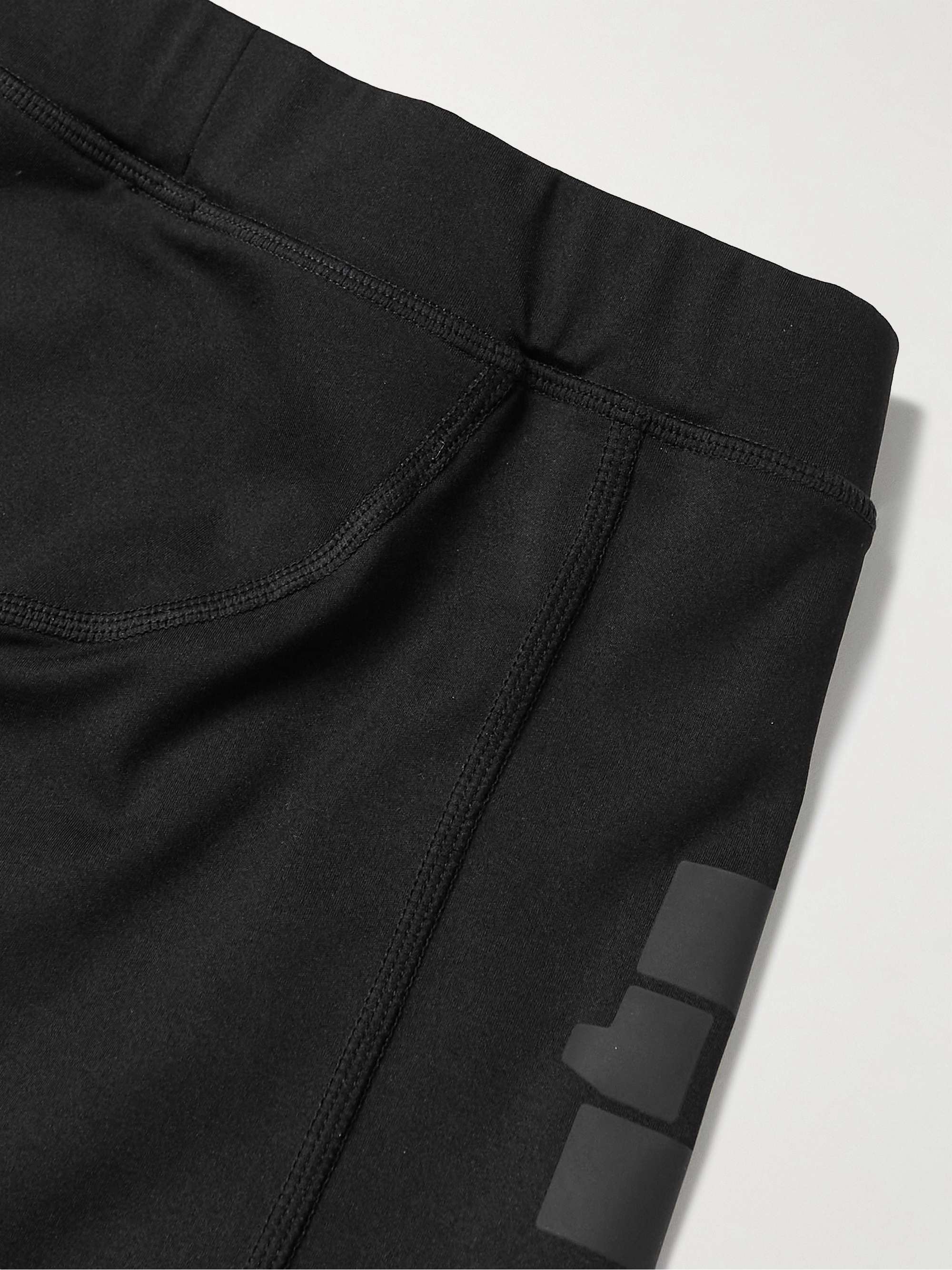 Y,IWO Logo-Print Appliquéd Stretch-Nylon Shorts