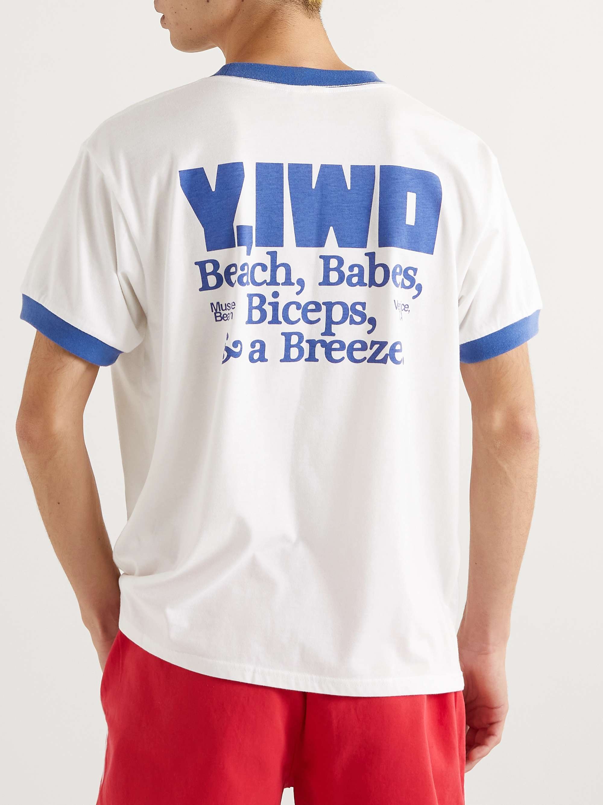 Y,IWO Ringer Printed Cotton-Blend Jersey T-Shirt