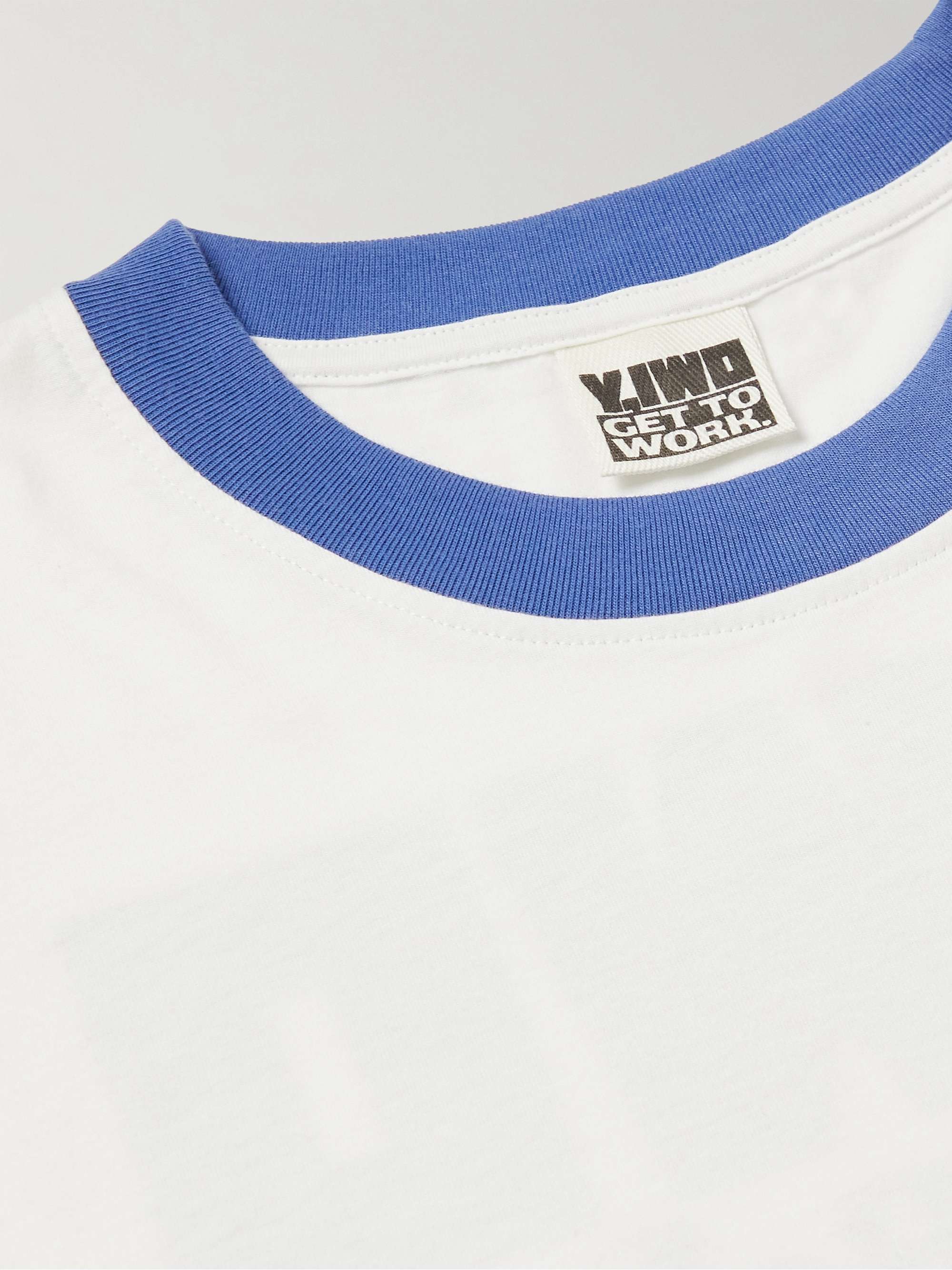 Y,IWO Ringer Printed Cotton-Blend Jersey T-Shirt