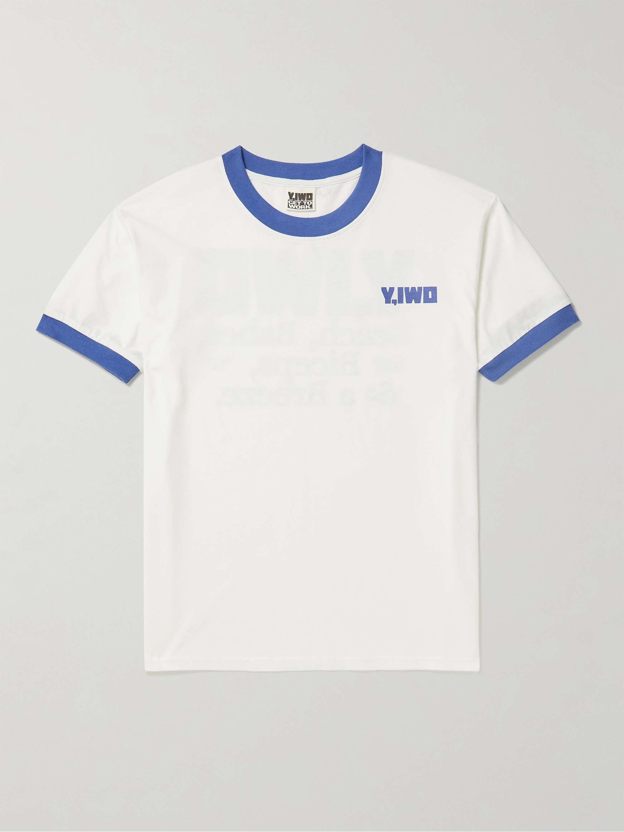 Y,IWO Ringer Printed Cotton-Blend Jersey T-Shirt