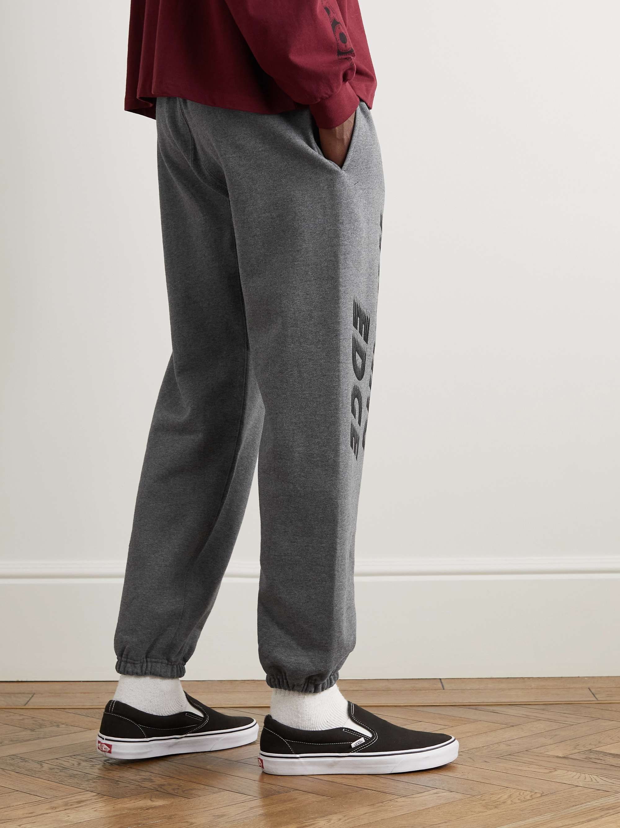 Y,IWO Tapered Logo-Print Cotton-Jersey Sweatpants