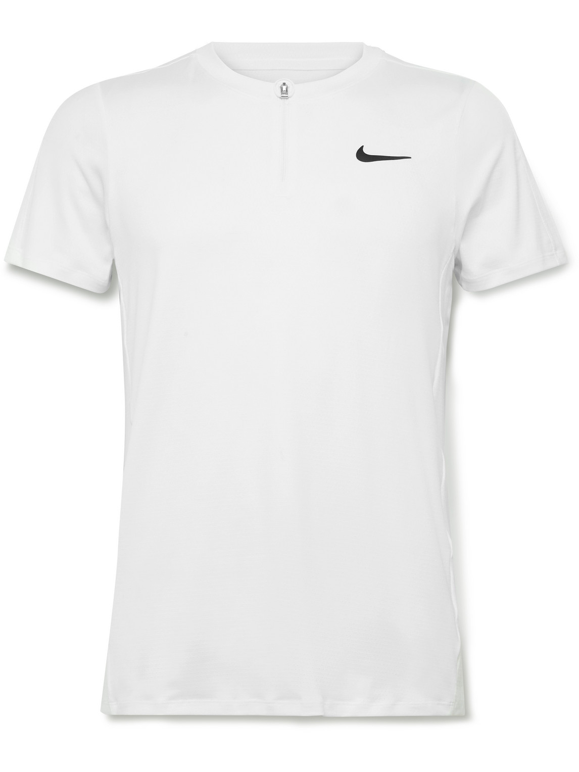 Nike Tennis - NikeCourt Advantage Slim-Fit Dri-FIT Mesh Half-Zip Tennis T-Shirt - Men - White - XL