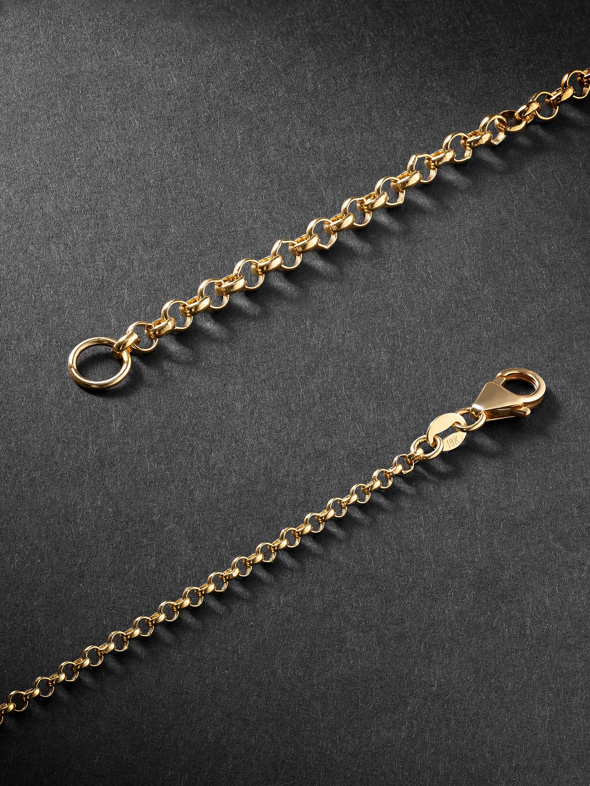 FOUNDRAE Spade Crescent Gold, Malachite and Diamond Pendant Necklace