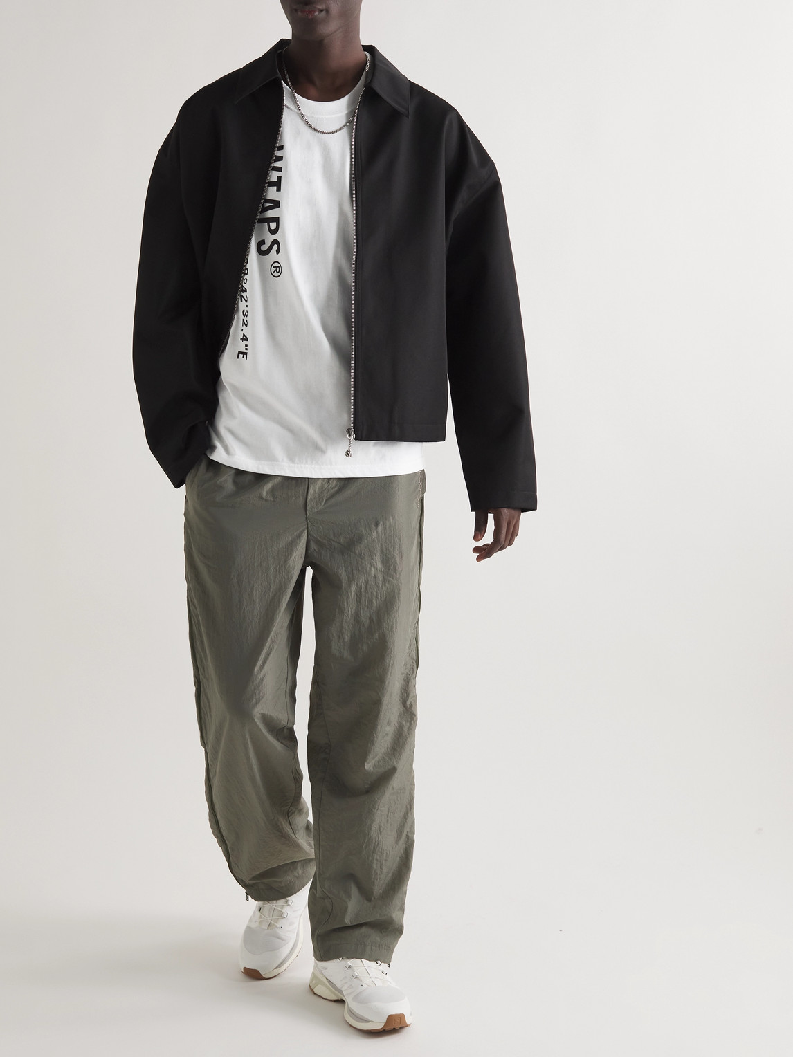 WTAPS GPS Logo-Print Cotton-Jersey T-Shirt | Smart Closet