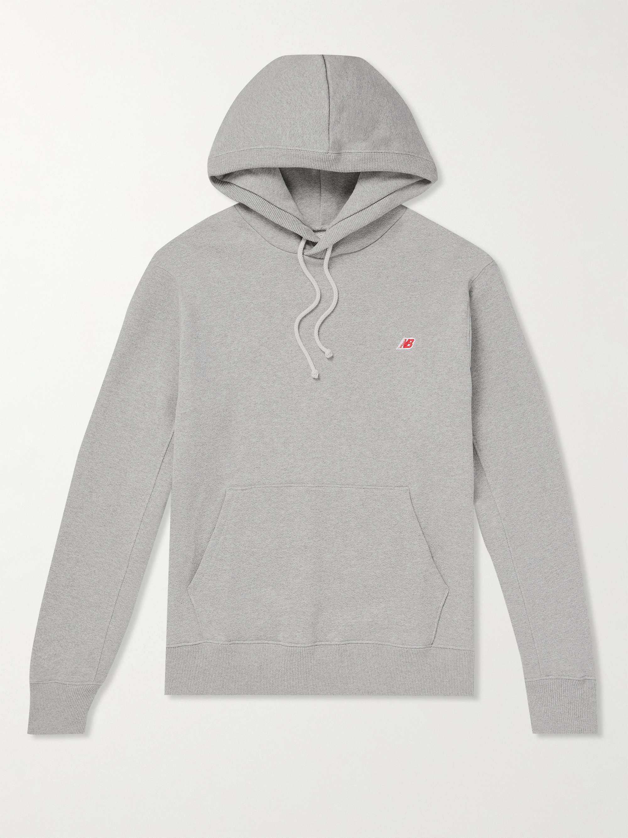 NEW BALANCE Core Logo-Appliquéd Cotton-Jersey Hoodie for Men | MR PORTER