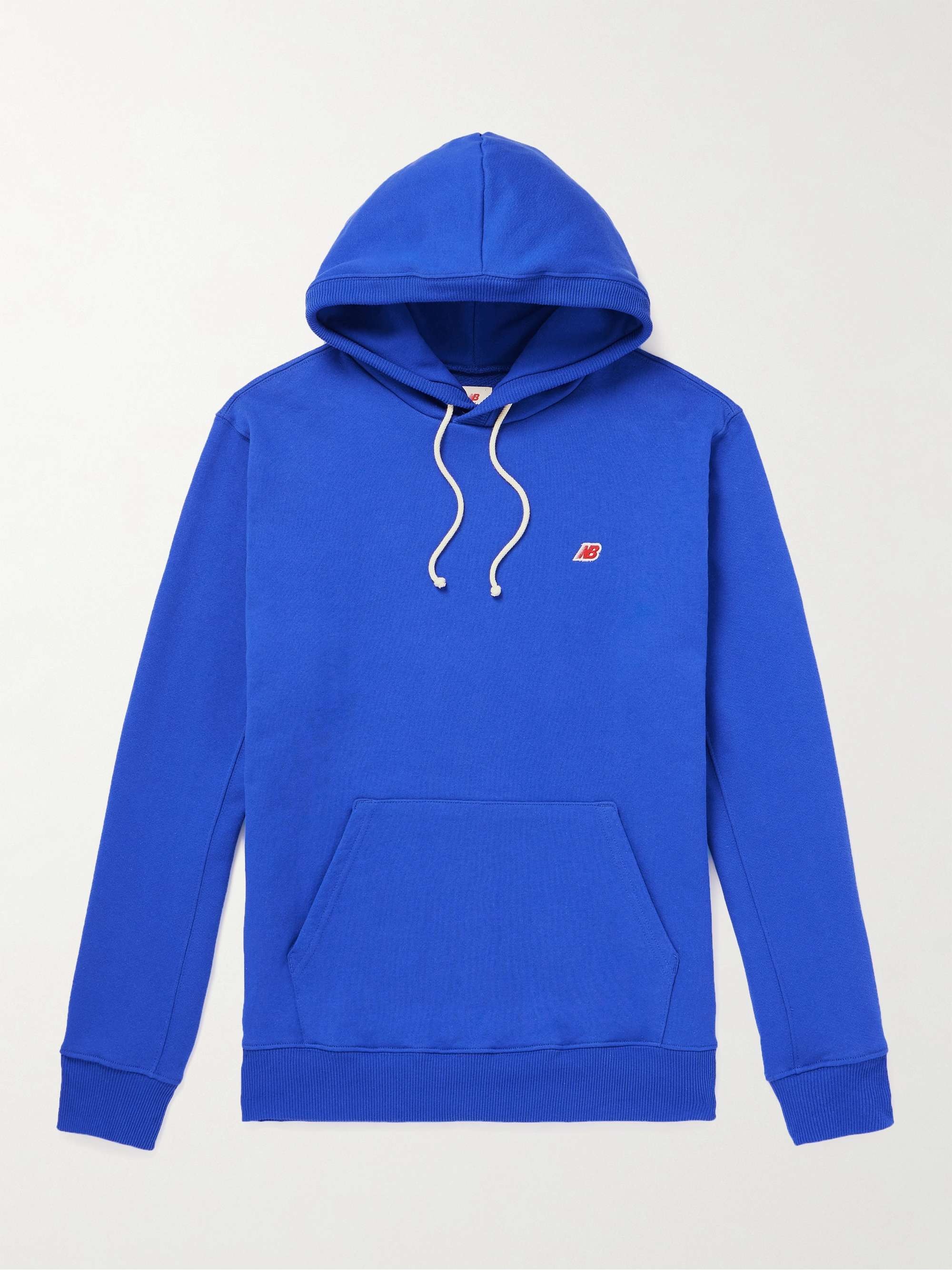 NEW BALANCE Logo-Appliquéd Cotton-Jersey Hoodie | MR PORTER