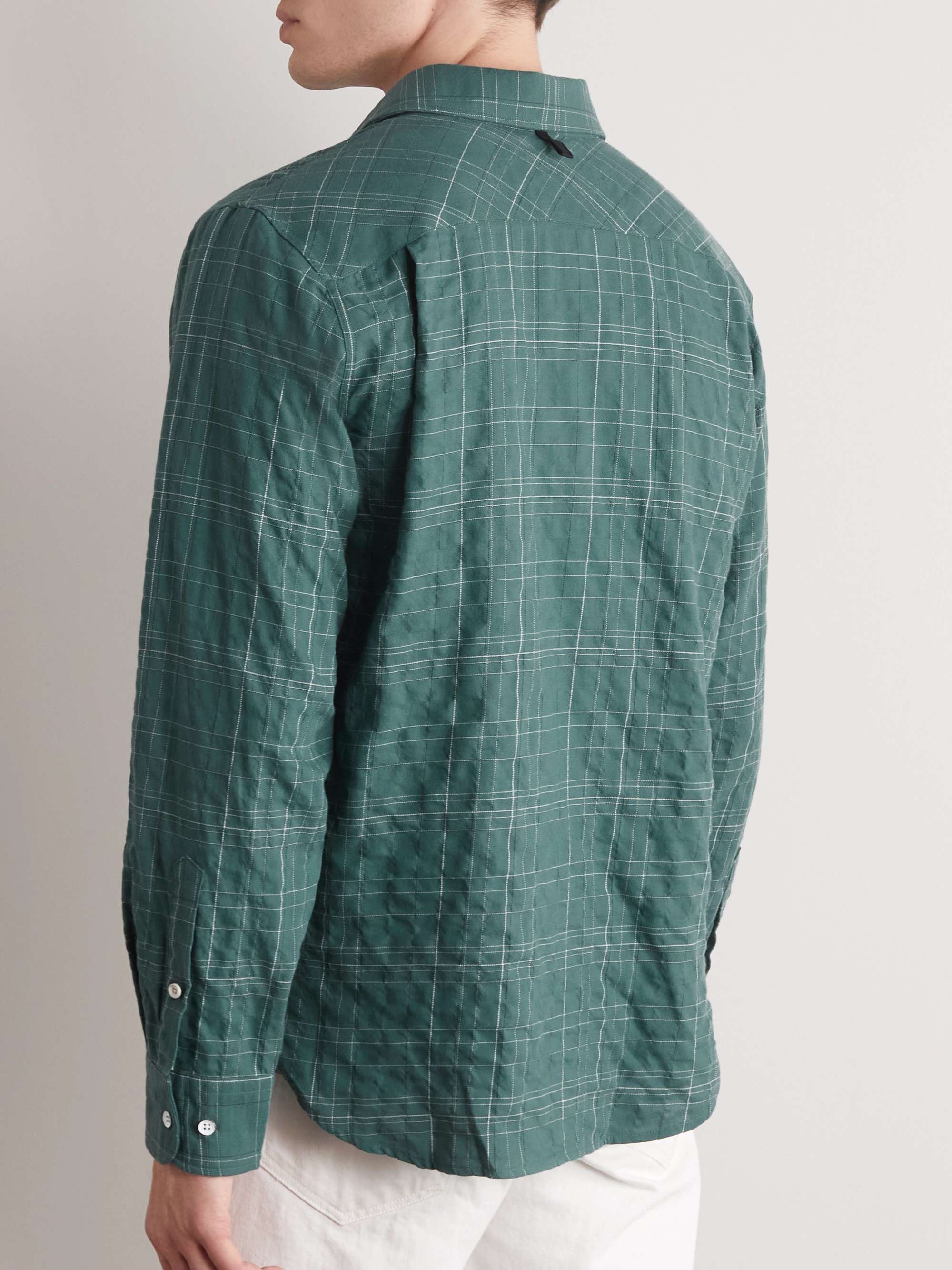 RAG & BONE Gus Checked Cotton-Blend Flannel Shirt