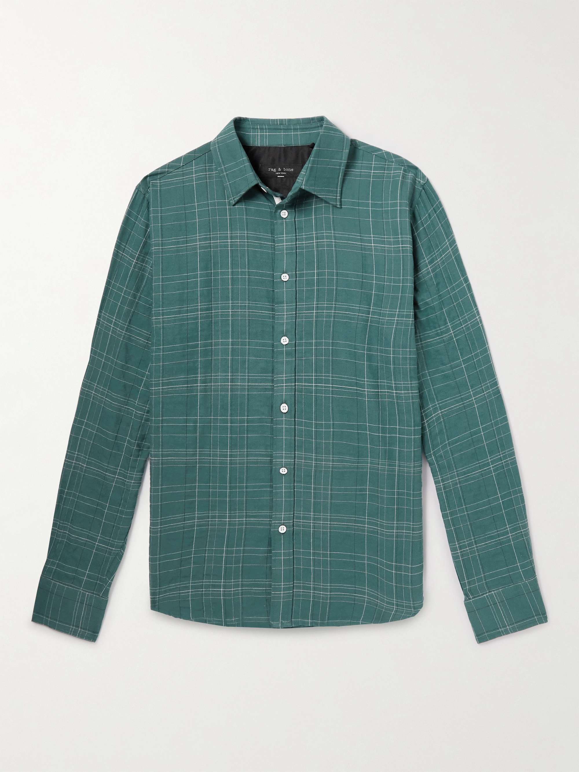 RAG & BONE Gus Checked Cotton-Blend Flannel Shirt