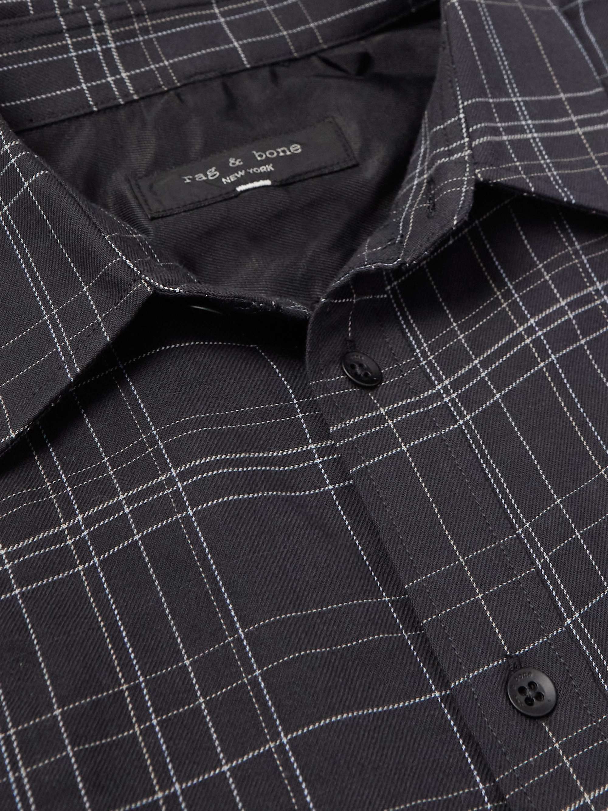 RAG & BONE Gus Checked Cotton-Blend Flannel Shirt