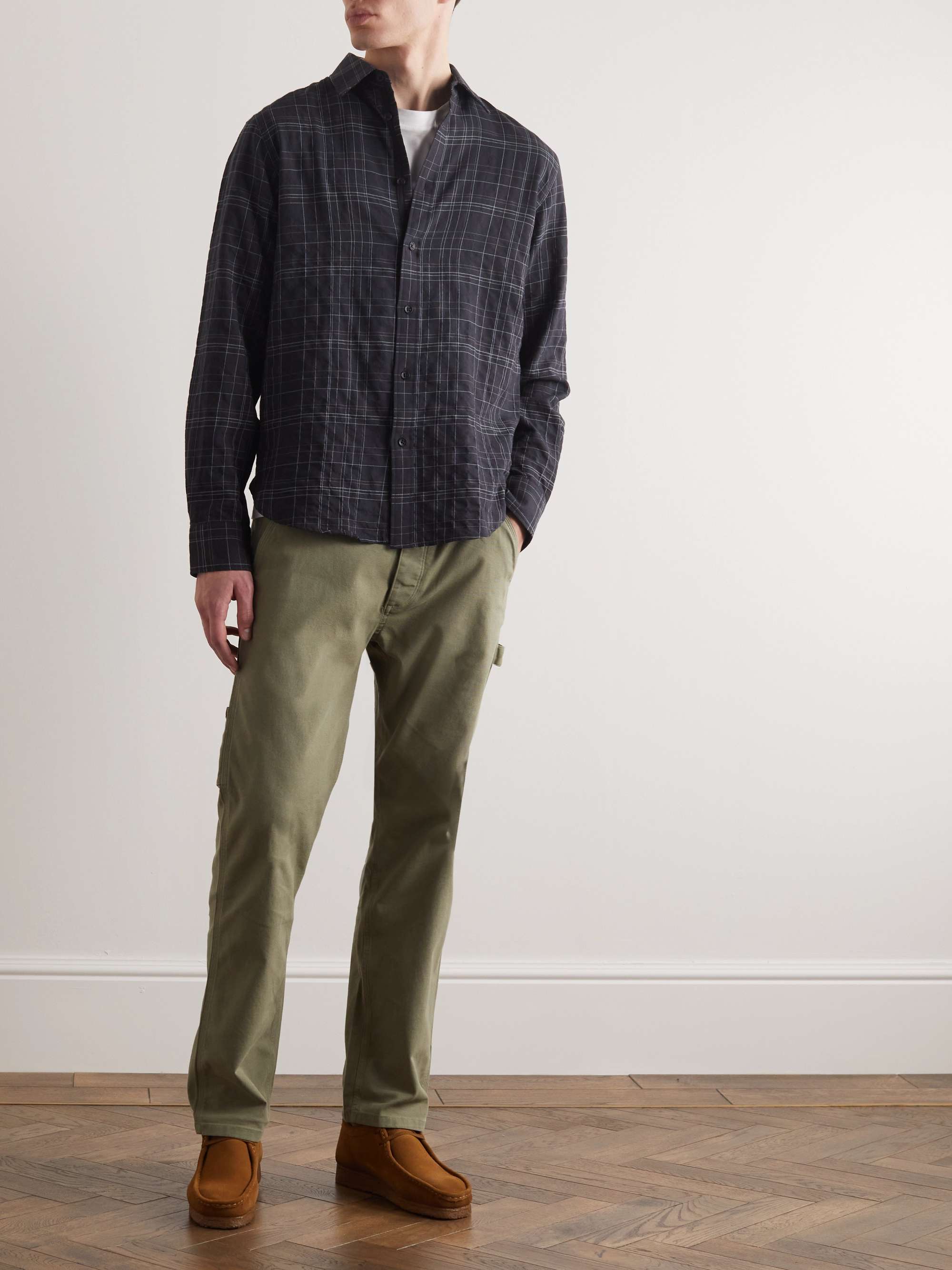 RAG & BONE Gus Checked Cotton-Blend Flannel Shirt
