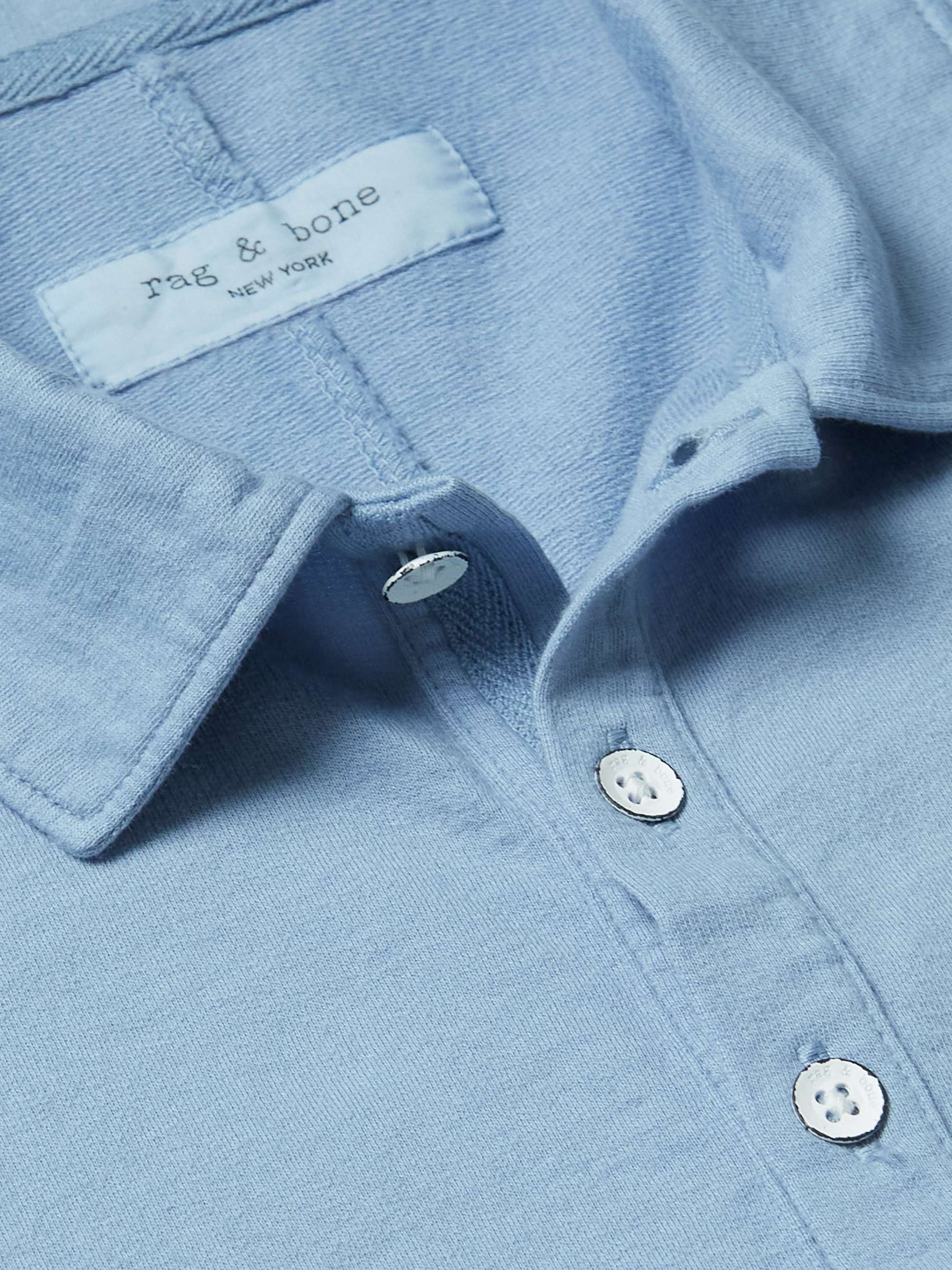 RAG & BONE Logo-Appliquéd Cotton-Jersey Polo Shirt for Men | MR PORTER