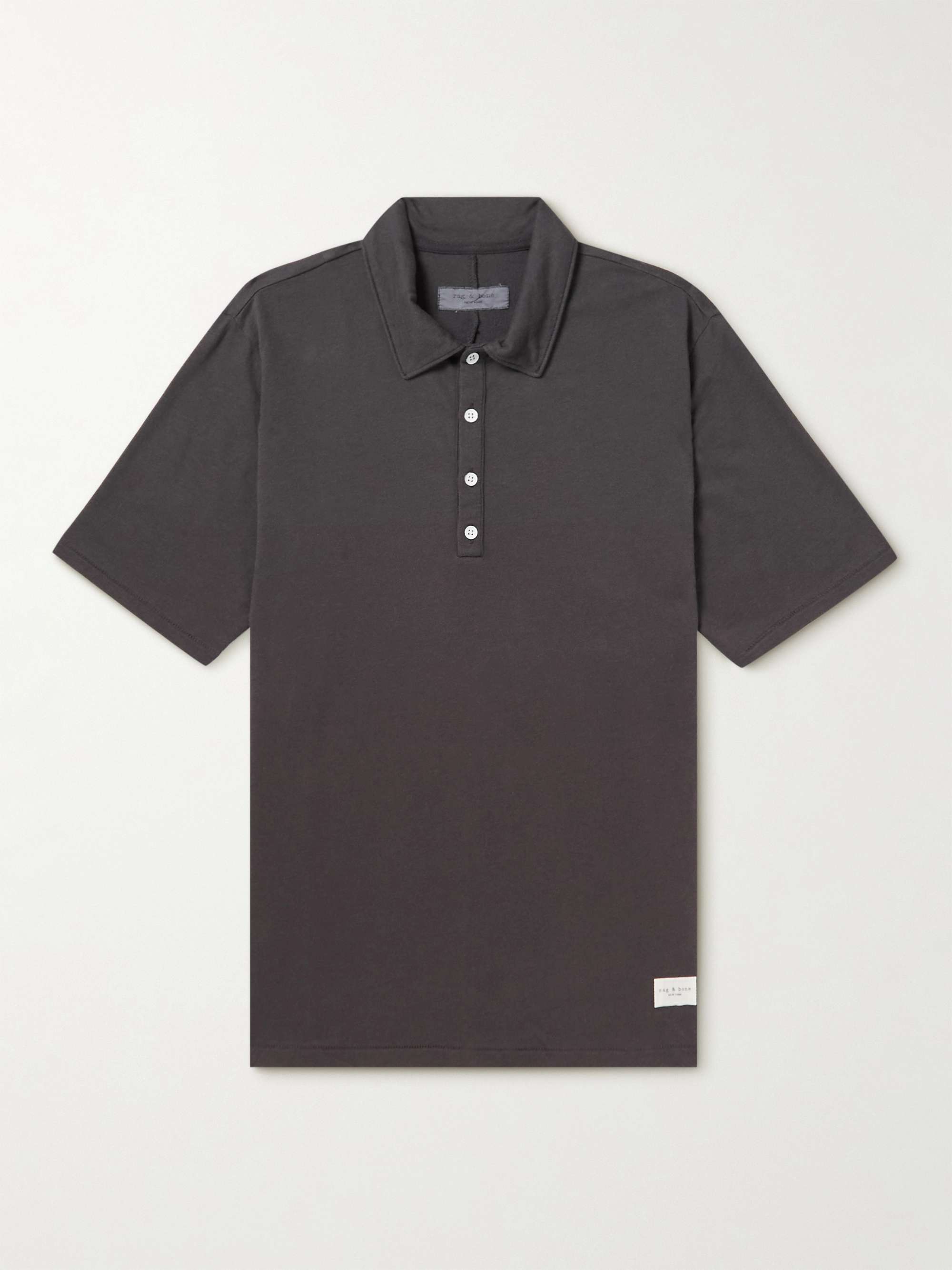 RAG & BONE Logo-Appliquéd Cotton-Jersey Polo Shirt for Men | MR PORTER