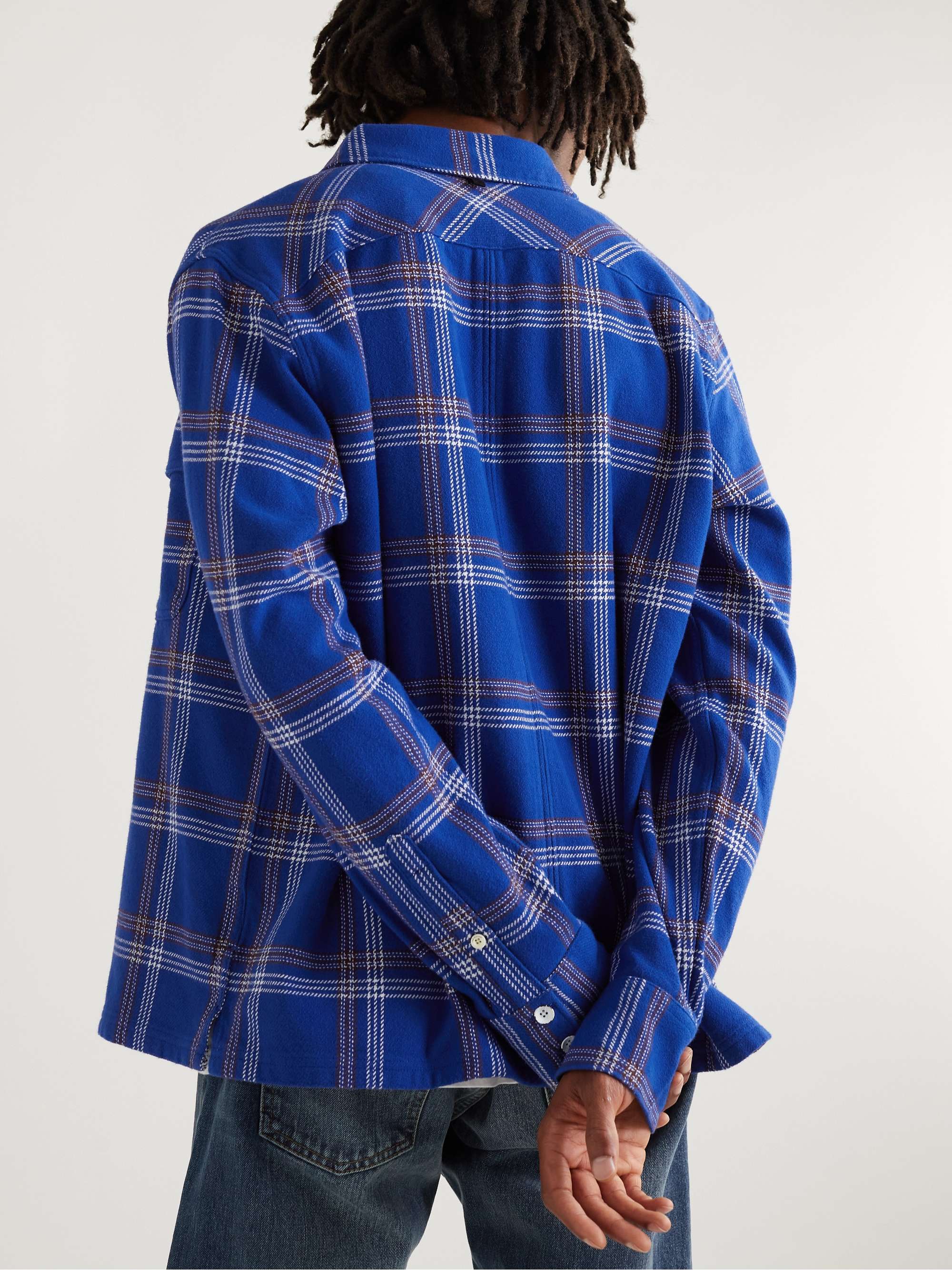 RAG & BONE Dalton Checked Brushed Cotton-Blend Overshirt