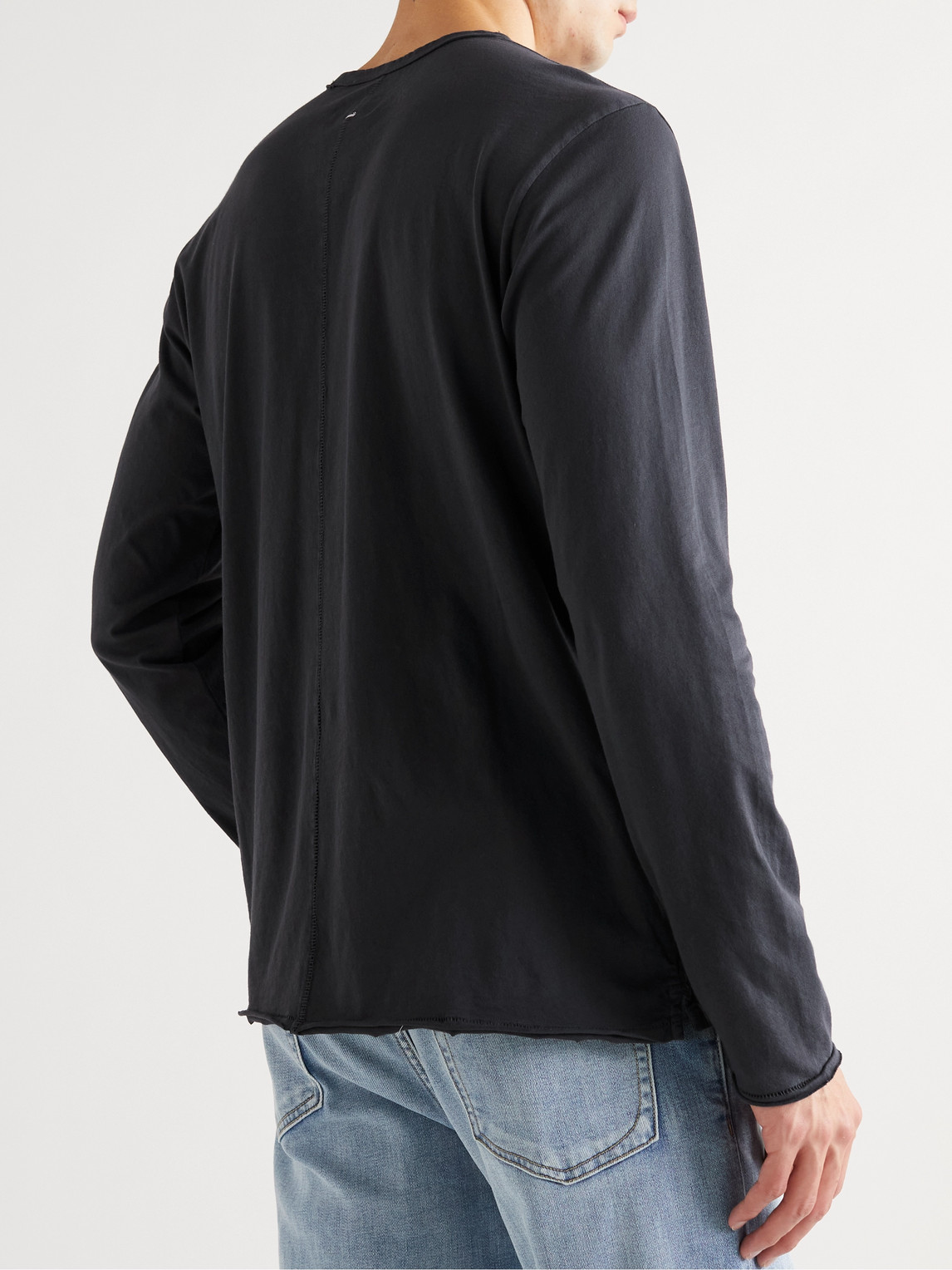 Shop Rag & Bone Miles Cotton-jersey T-shirt In Gray
