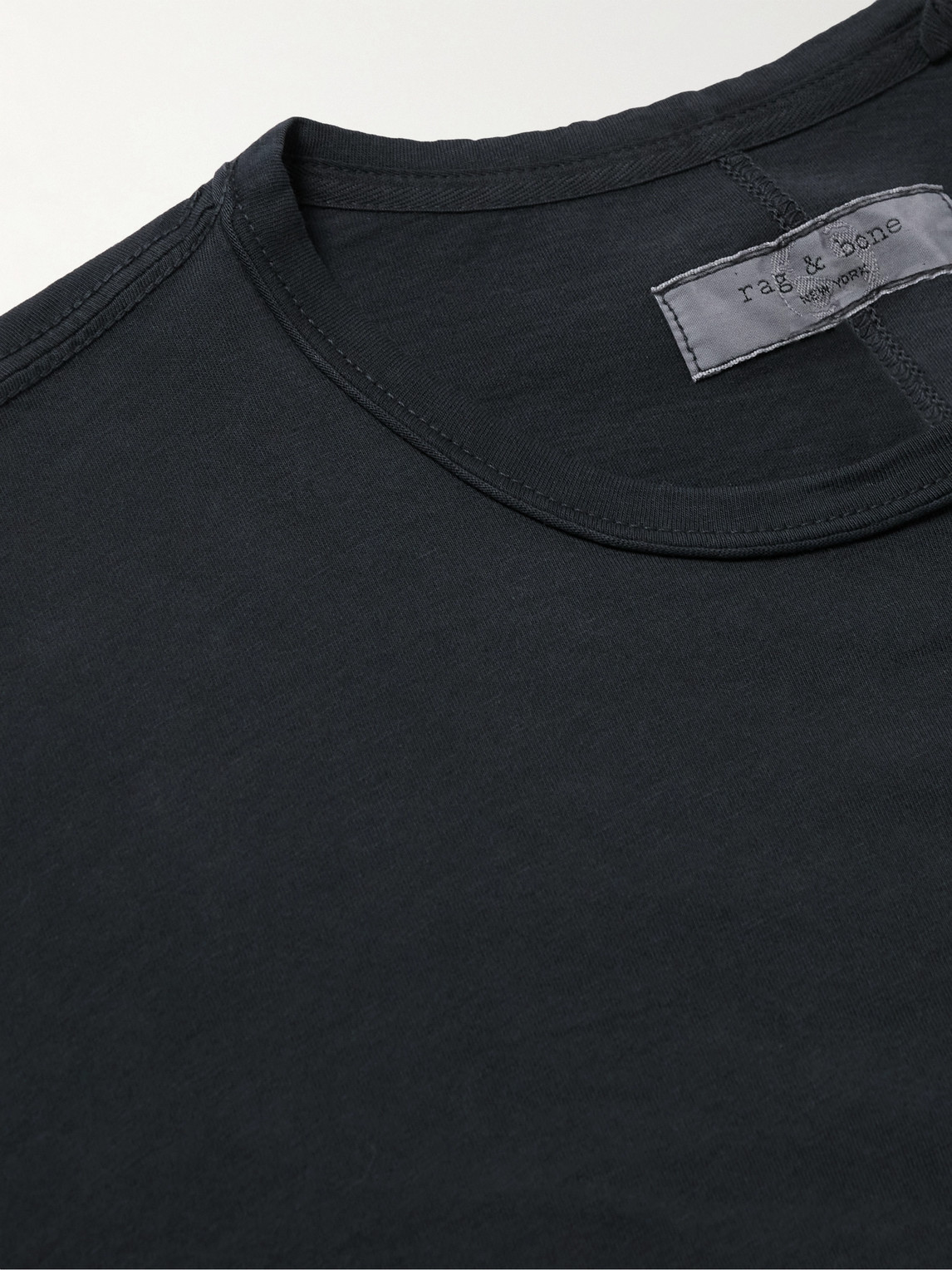 Shop Rag & Bone Miles Cotton-jersey T-shirt In Gray