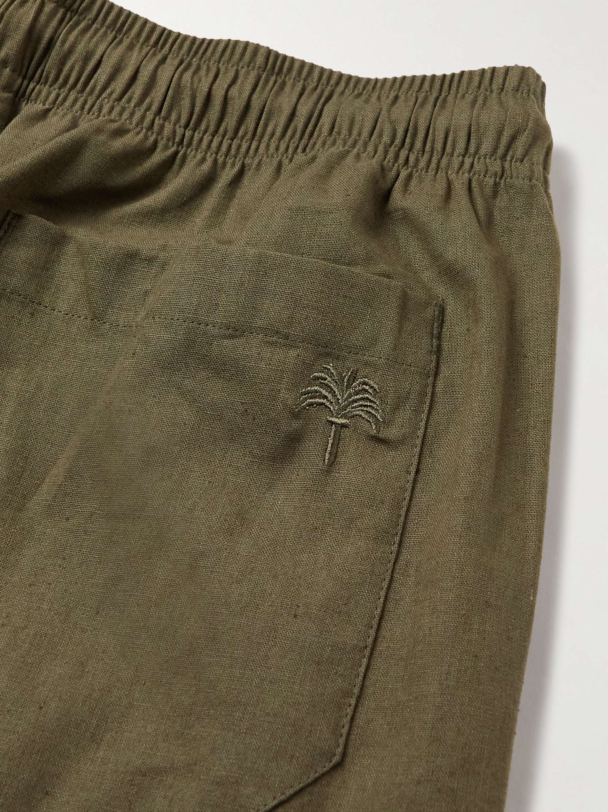 OAS Straight-Leg Linen and Cotton-Blend Drawstring Shorts