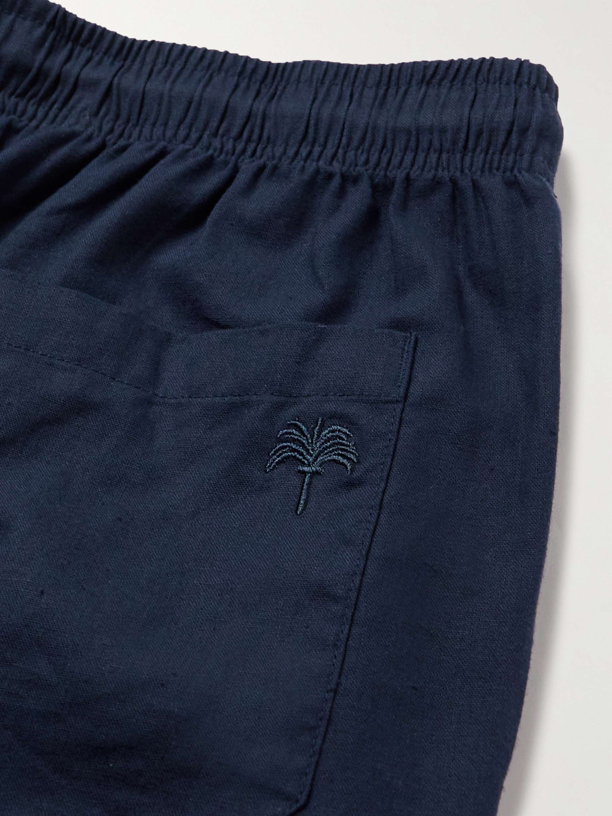 OAS Straight-Leg Linen and Cotton-Blend Drawstring Shorts