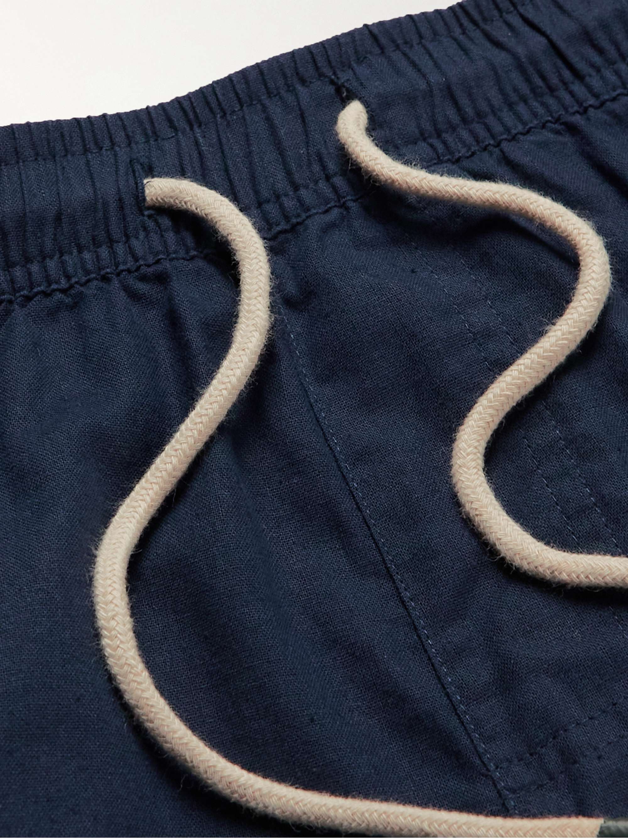 OAS Straight-Leg Linen and Cotton-Blend Drawstring Shorts