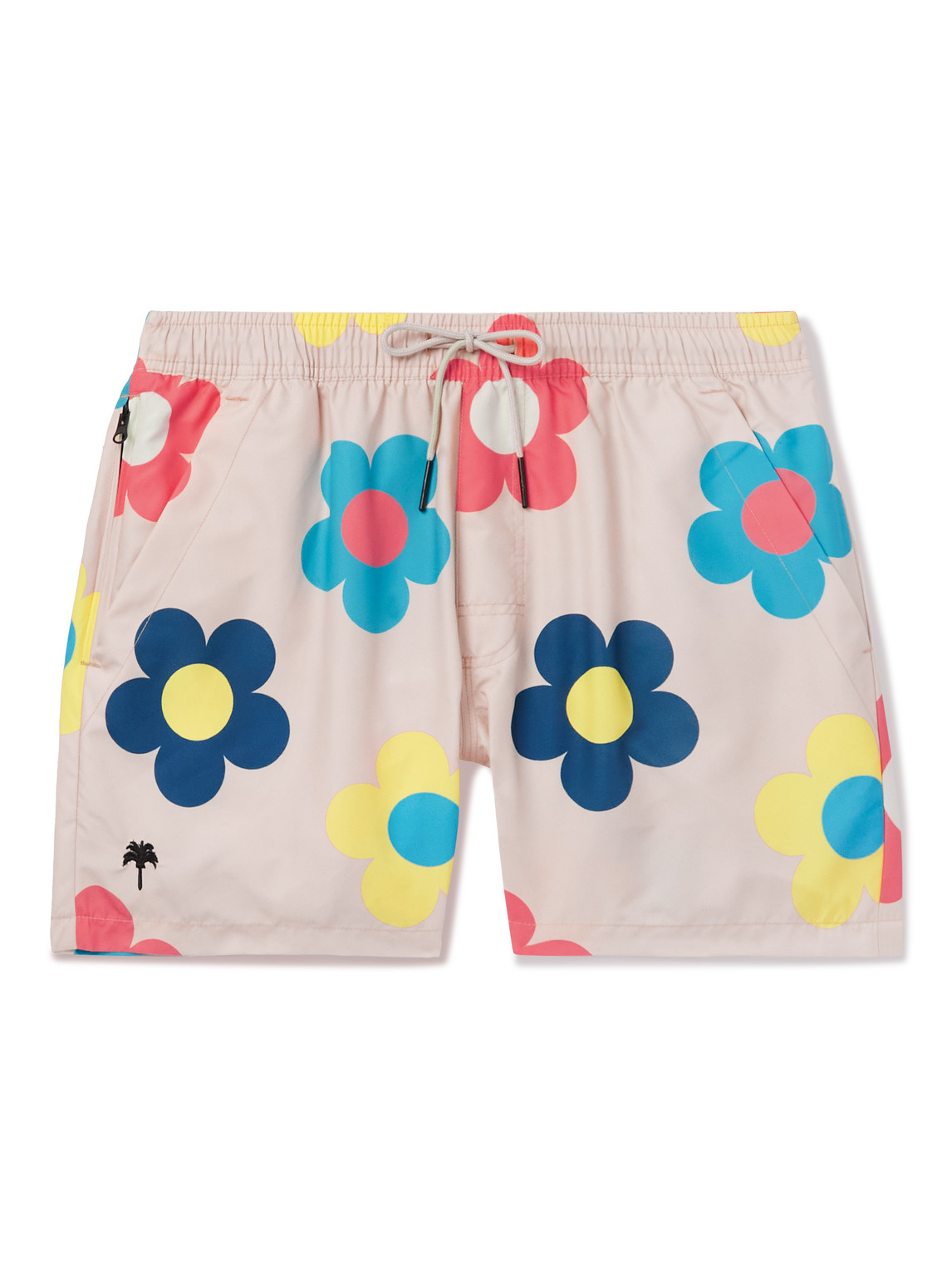 OAS DAISY STRAIGHT-LEG SHORT-LENGTH FLORAL-PRINT SWIM SHORTS