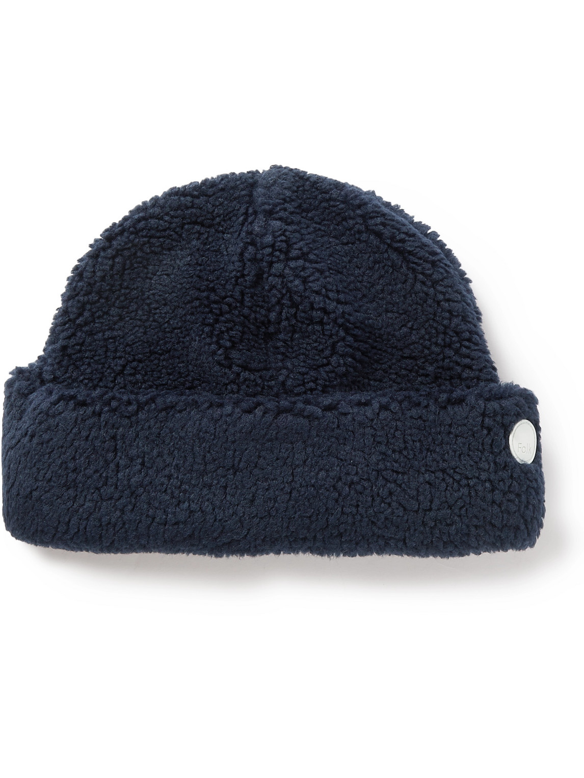 Folk Logo-appliquéd Fleece Beanie In Blue