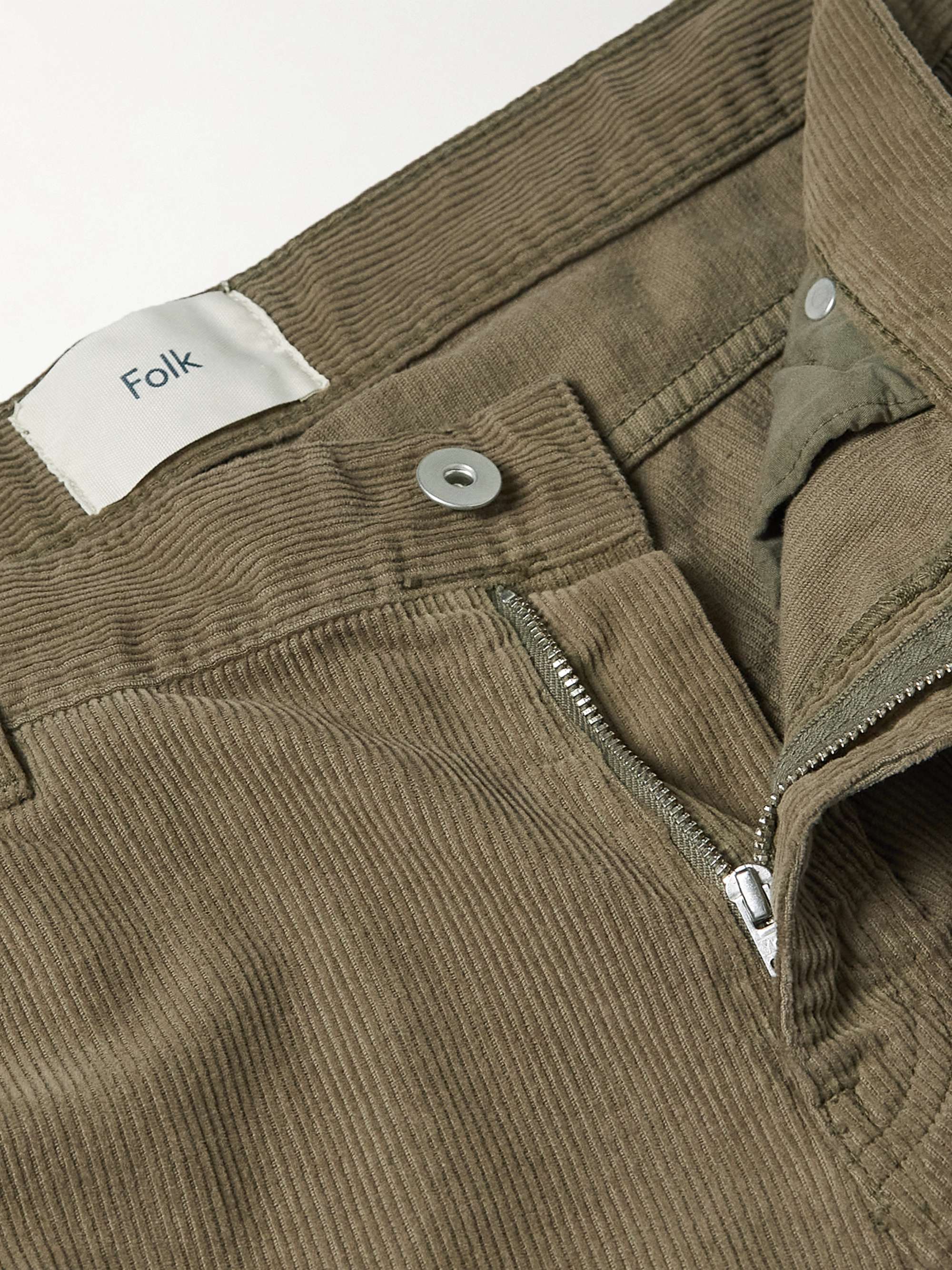 FOLK Straight-Leg Cotton-Corduroy Trousers