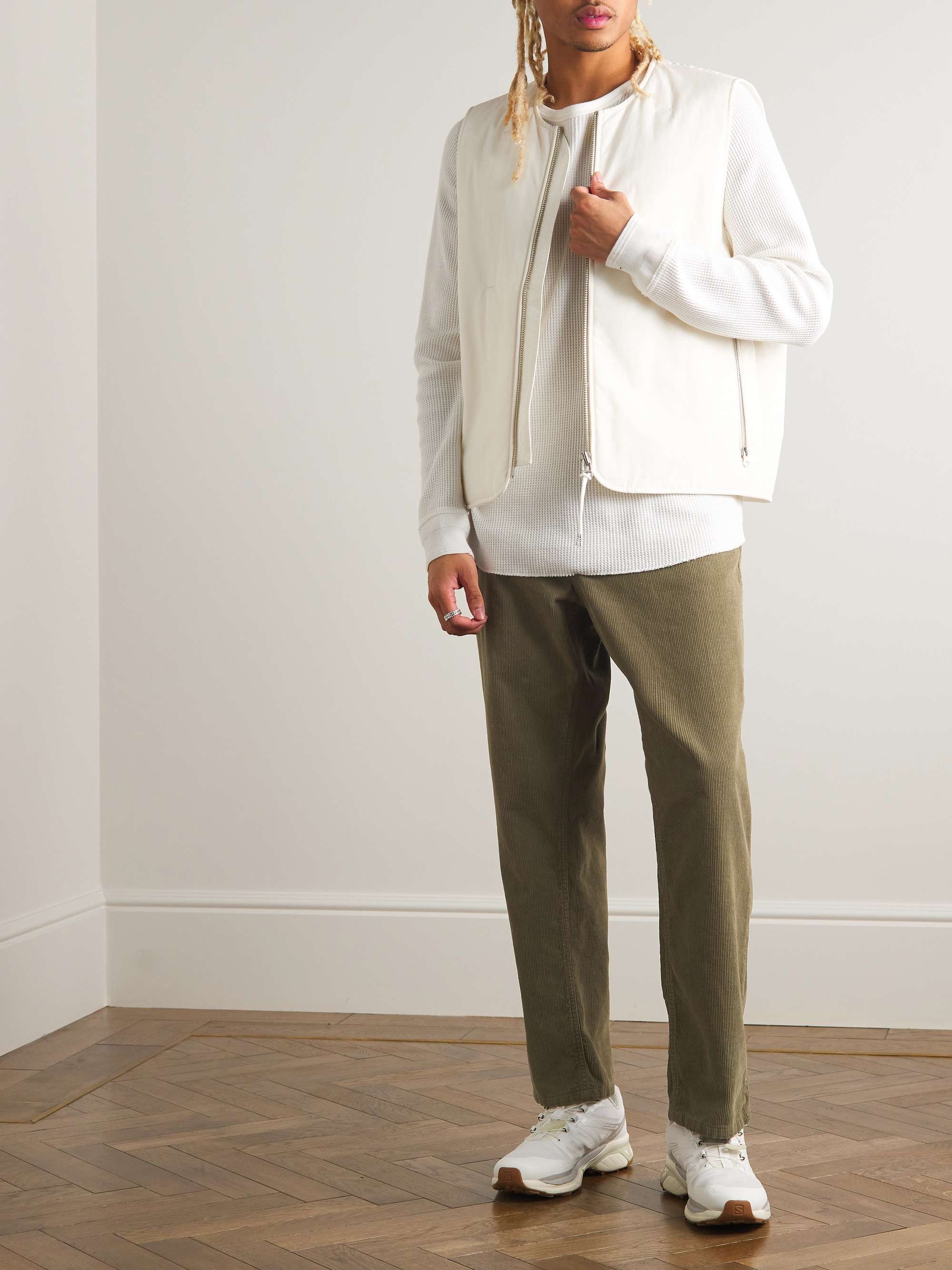 FOLK Straight-Leg Cotton-Corduroy Trousers