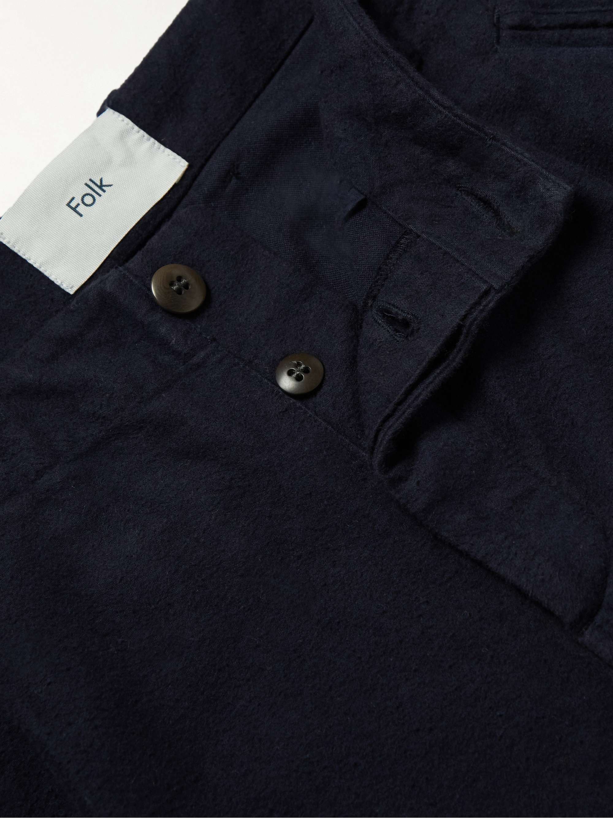 FOLK Assembly Tapered Pleated CottonMoleskin Trousers for Men MR PORTER